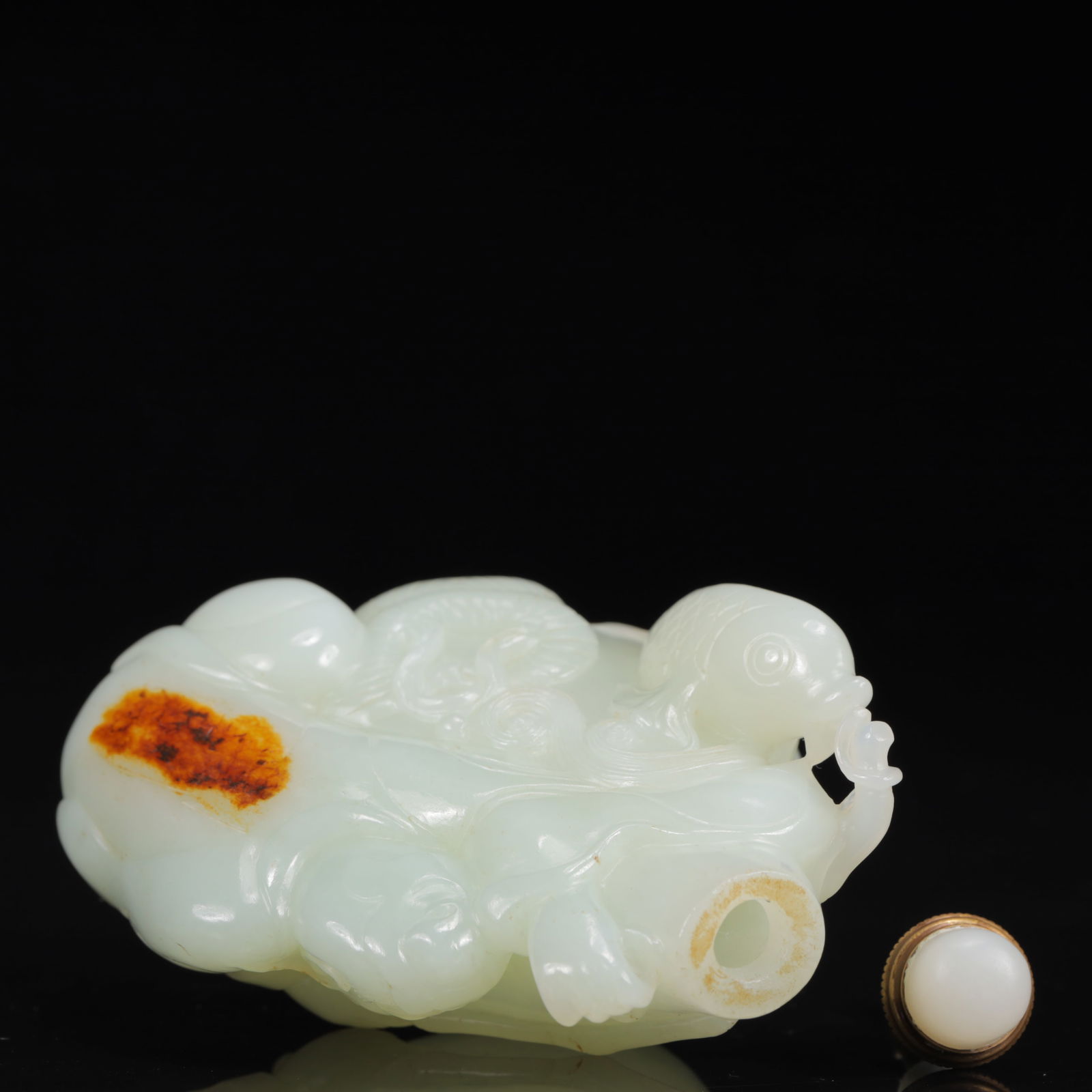 An Exquisite White Jade Figure Pattern Snuff Bottle - 12