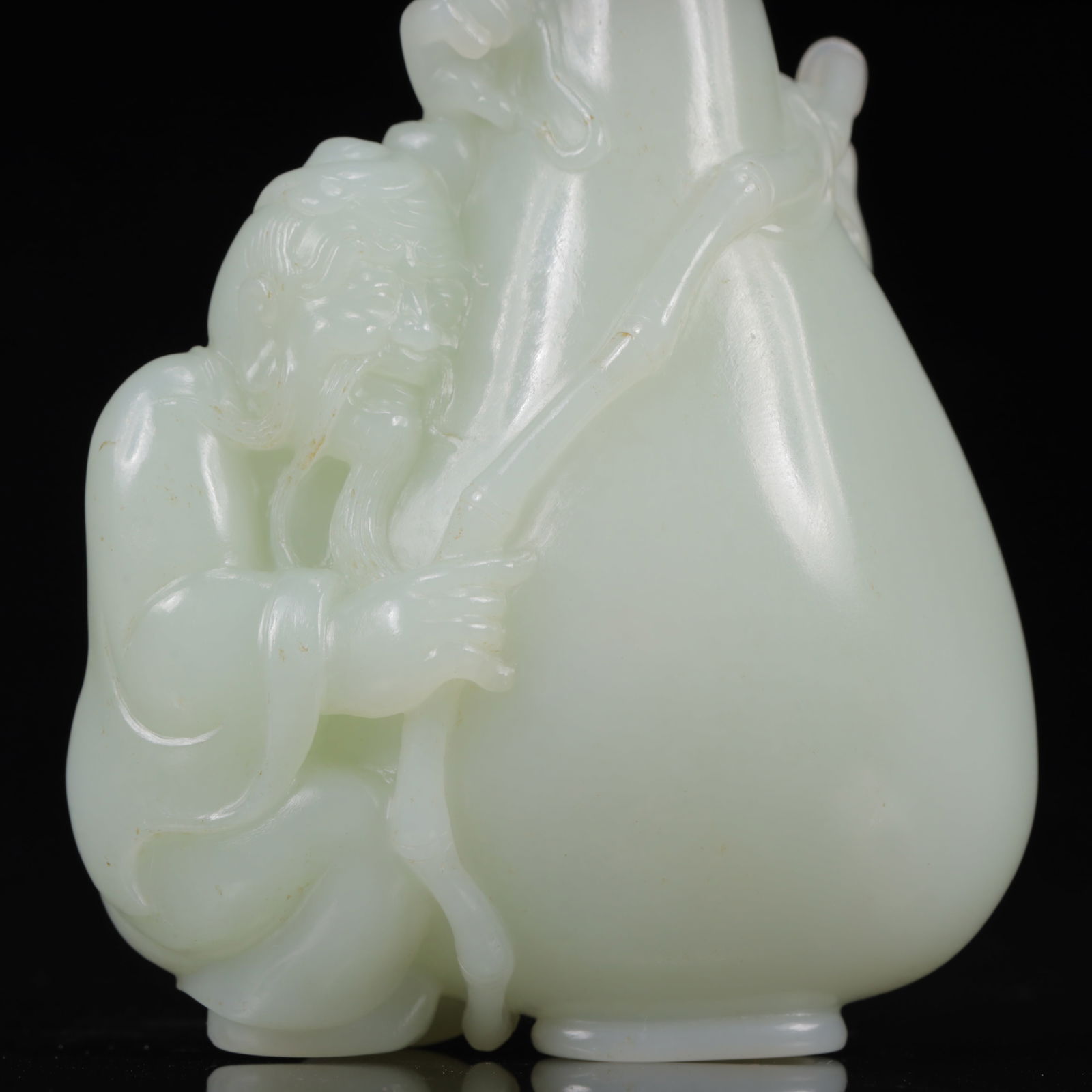 An Exquisite White Jade Figure Pattern Snuff Bottle - 9