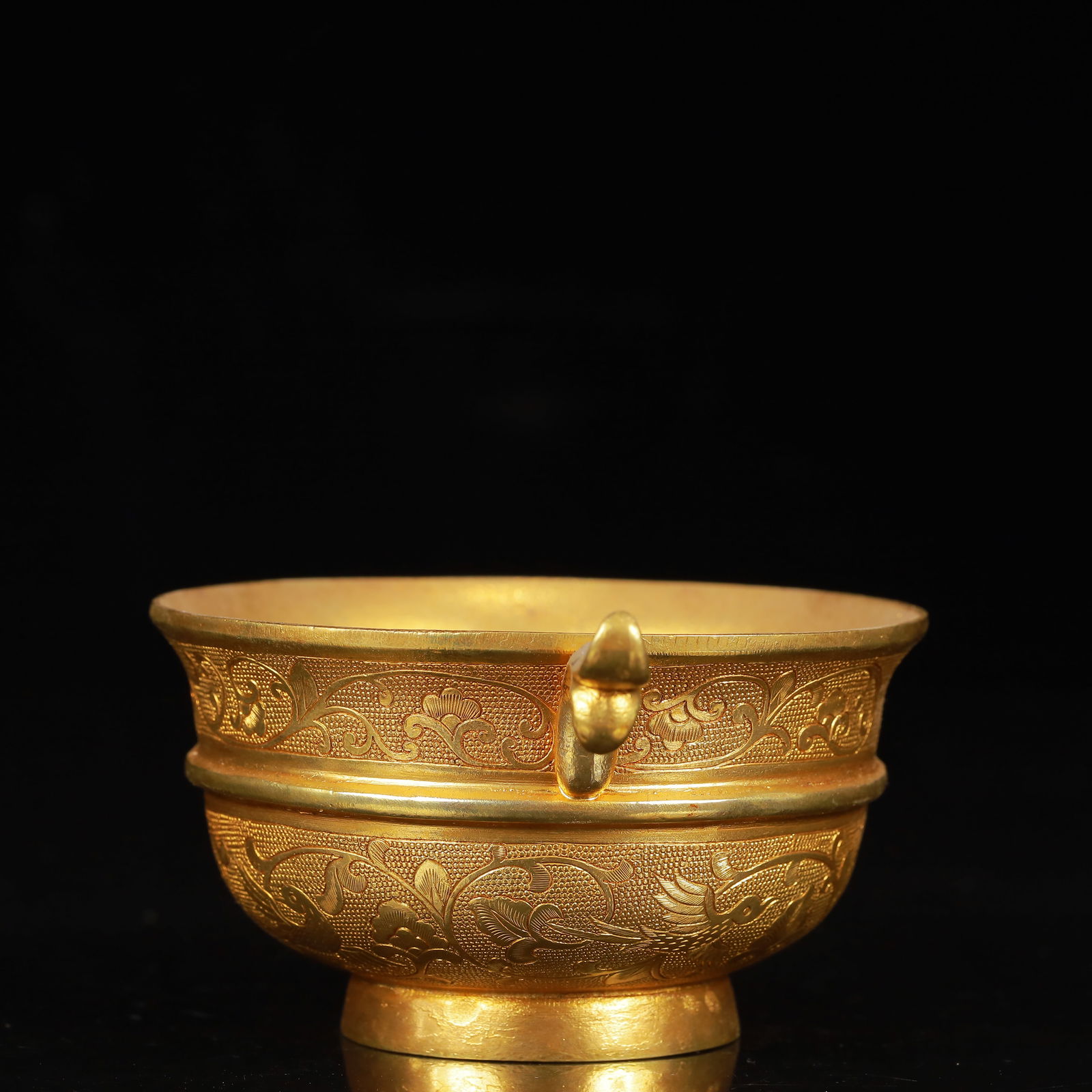 An Exquisite Gilt Bronze Lotus Pattern Cup - 6