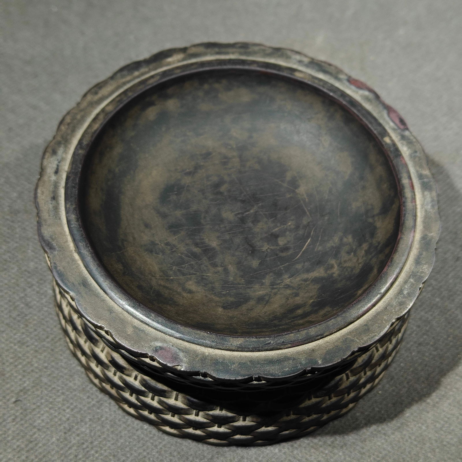 An Exquisite Bats and Peach Pattern Inkstone - 6