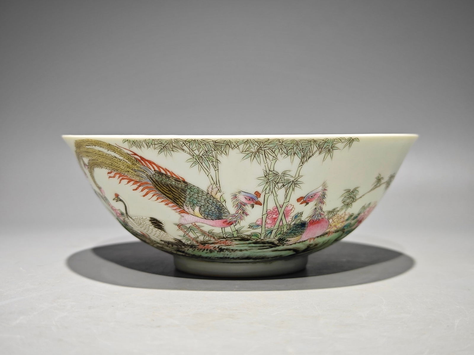 An Exquisite Famille-Rose Flower and Bird Pattern Bowl (1 of 9)