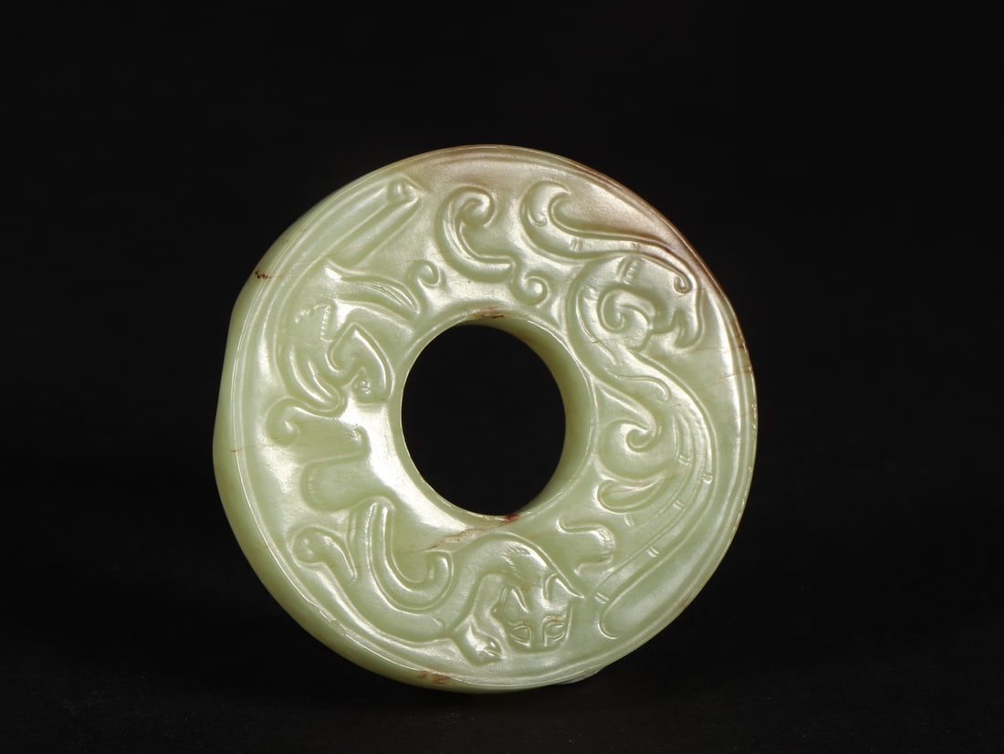 An Exquisite Yellow Jade Dragon Pattern Pendant - 2