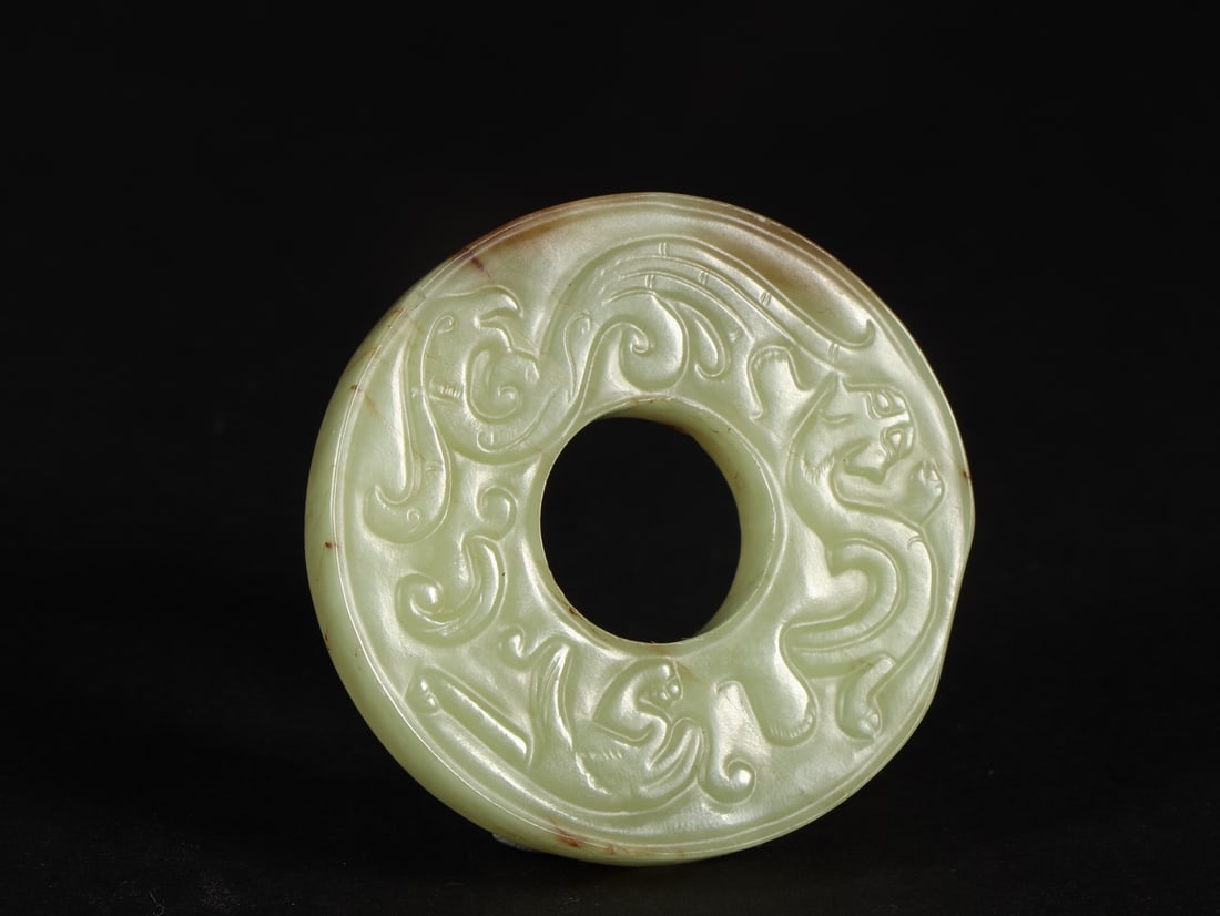 An Exquisite Yellow Jade Dragon Pattern Pendant - 6
