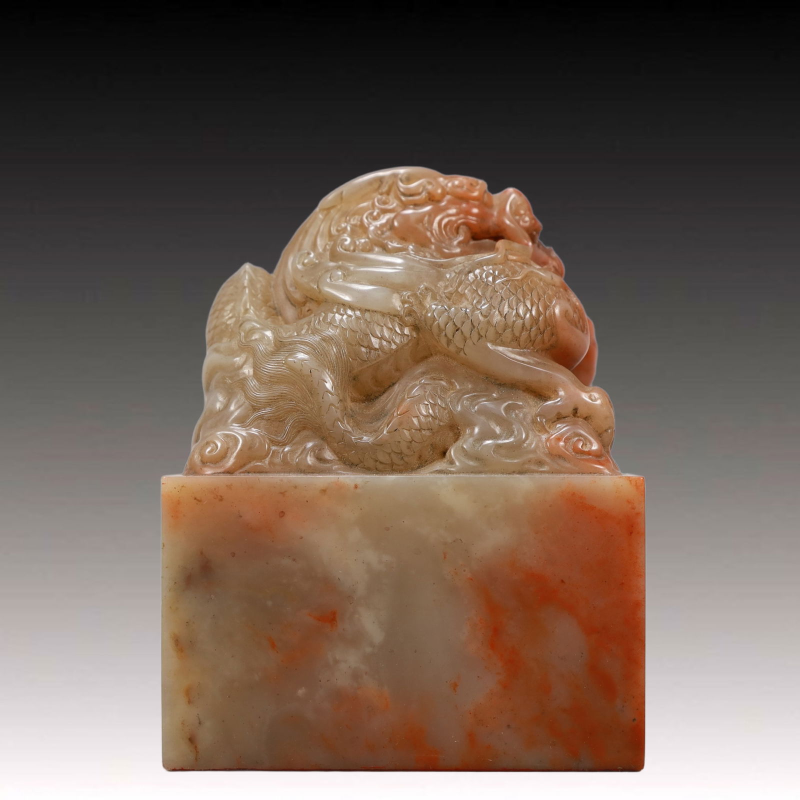 An Exquisite Shoushan Stone Dragon Pattern Seal - 4