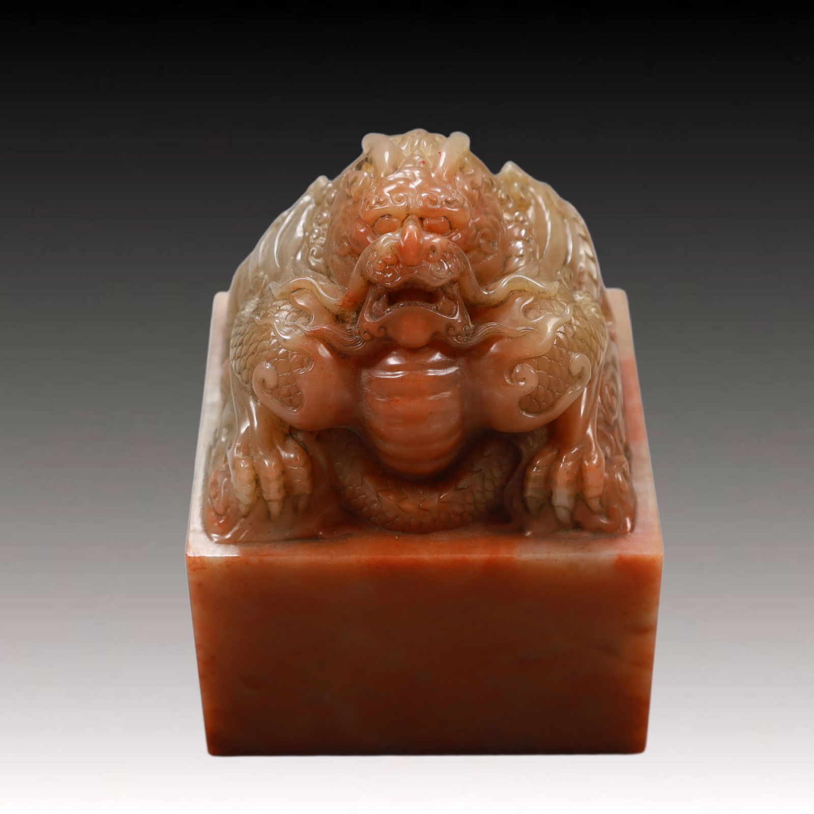An Exquisite Shoushan Stone Dragon Pattern Seal - 5