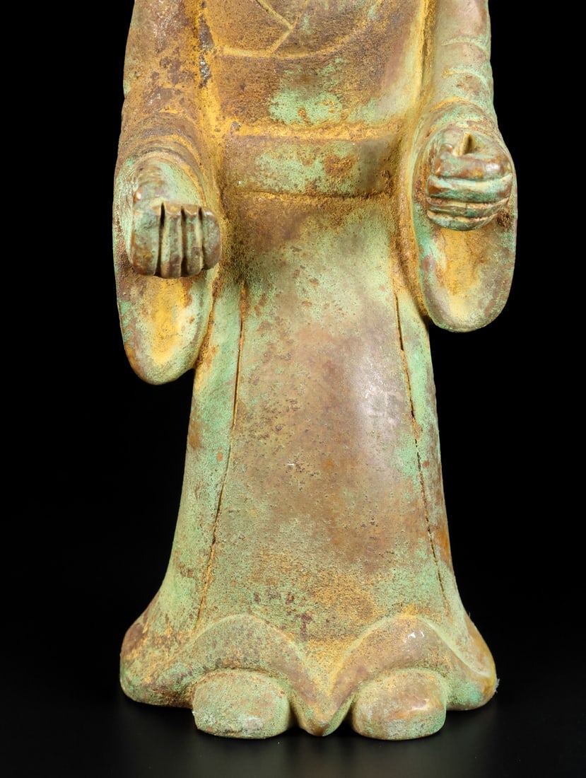 An Exquisite Archaic Jade Figure Ornament - 4
