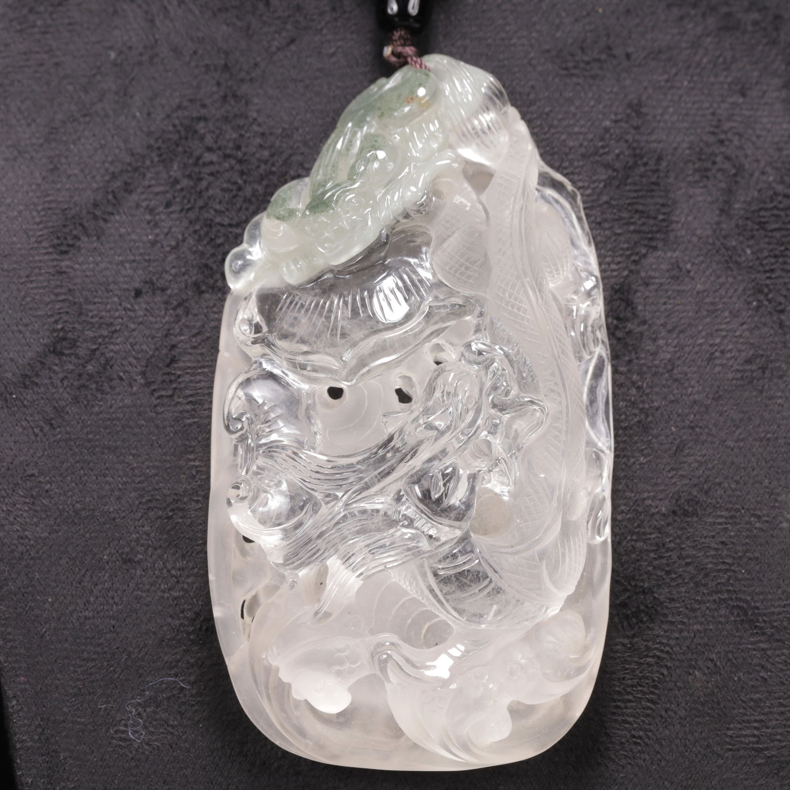 An Exquisite Crystal Dragon Pattern Pendant - 2