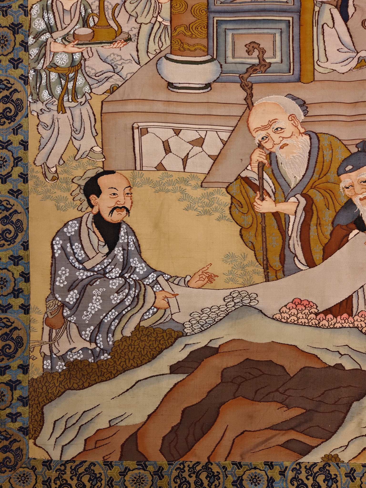 An exquisite kesi landscape figure - 3