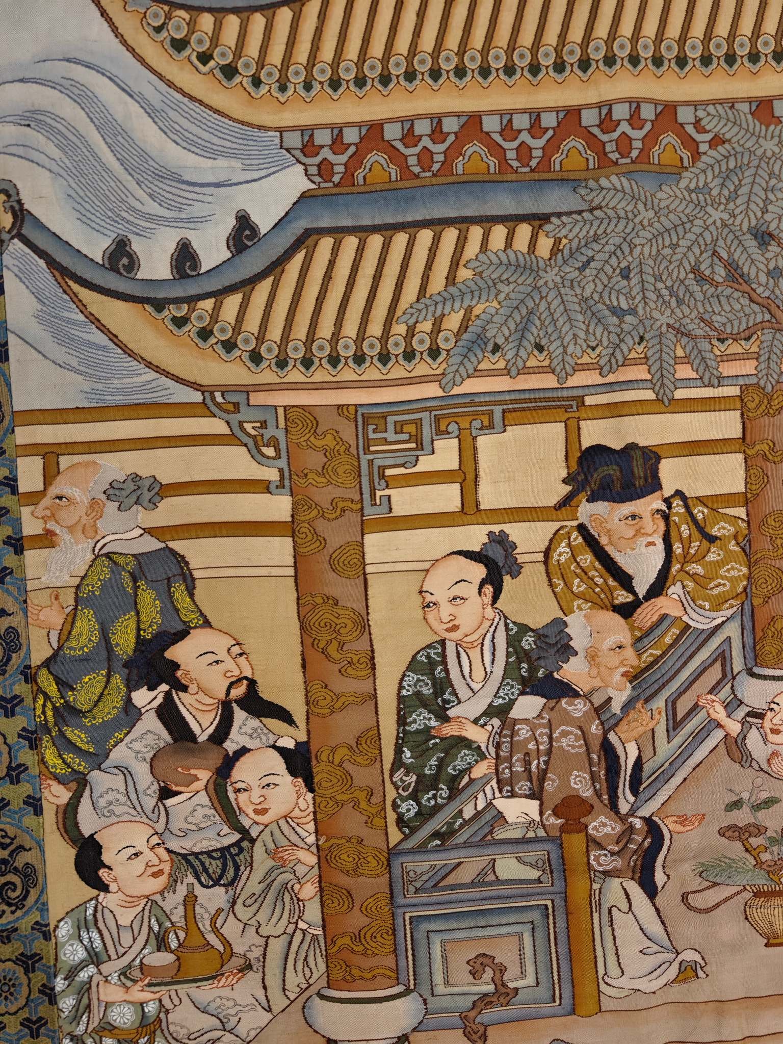 An exquisite kesi landscape figure - 6