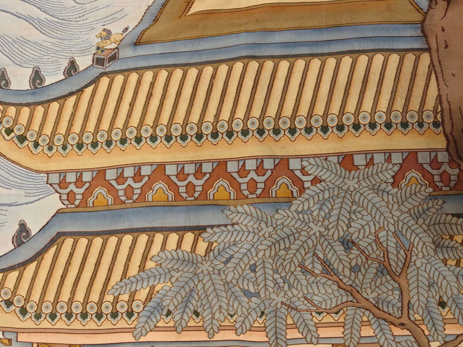 An exquisite kesi landscape figure - 7