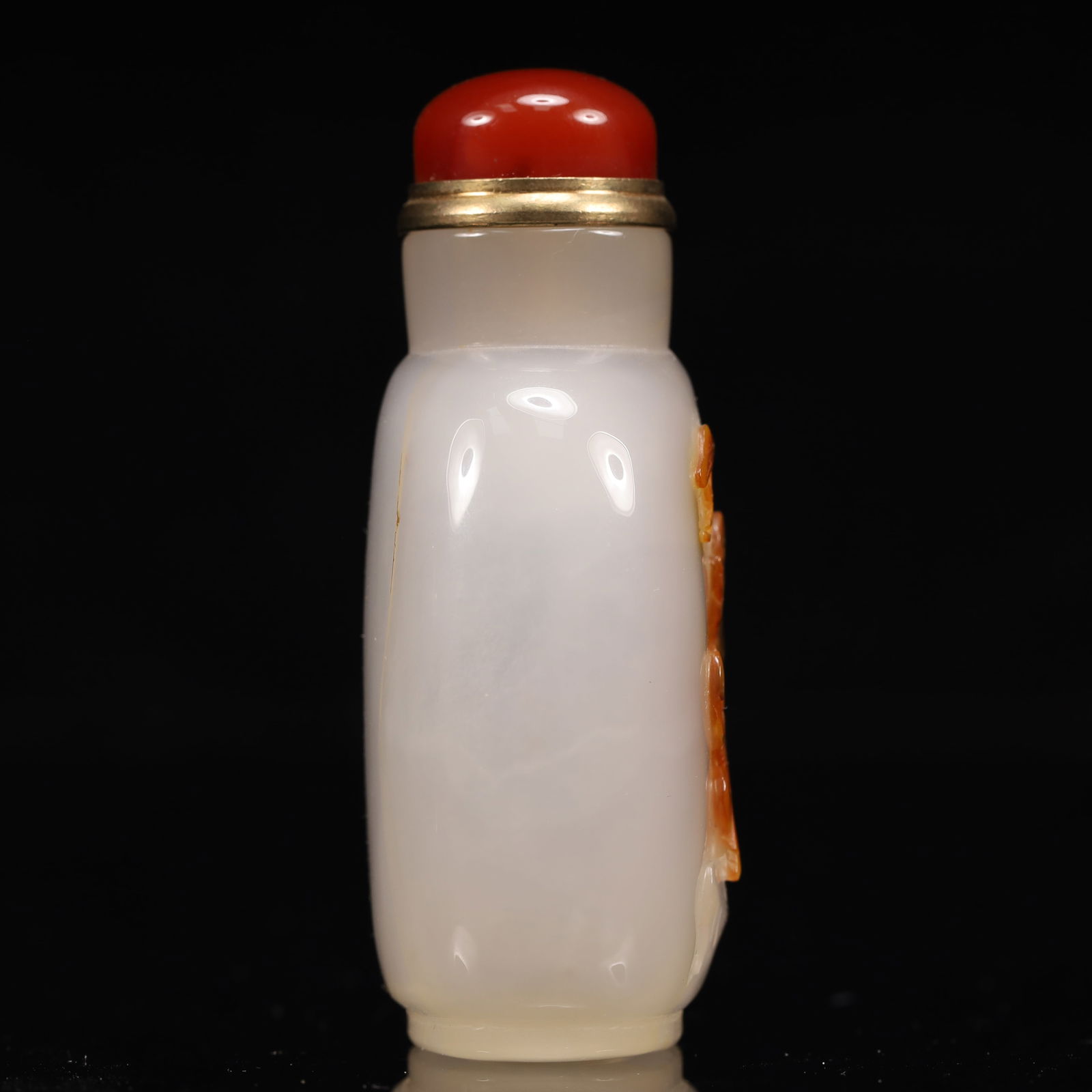 An Exquisite Agate Figure and Buffalo Pattern Snuff Bottle - 4