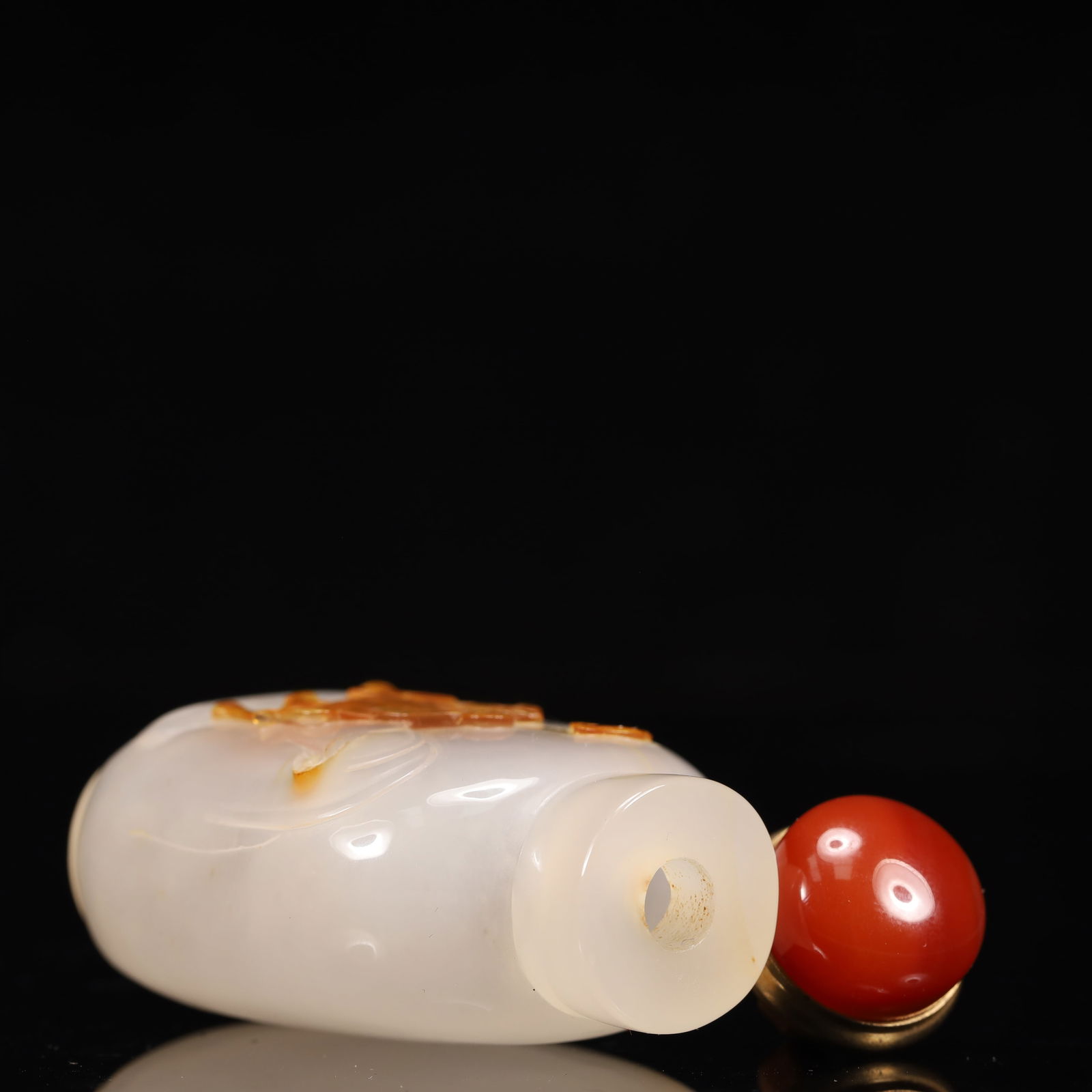 An Exquisite Agate Figure and Buffalo Pattern Snuff Bottle - 6