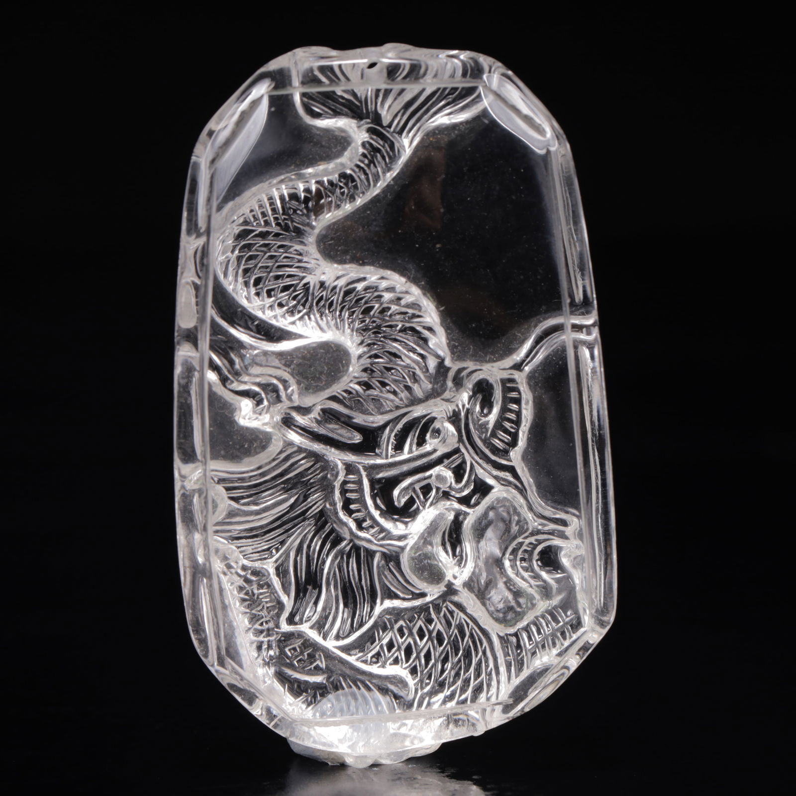 An Exquisite Crystal Dragon Pattern Pendant - 4
