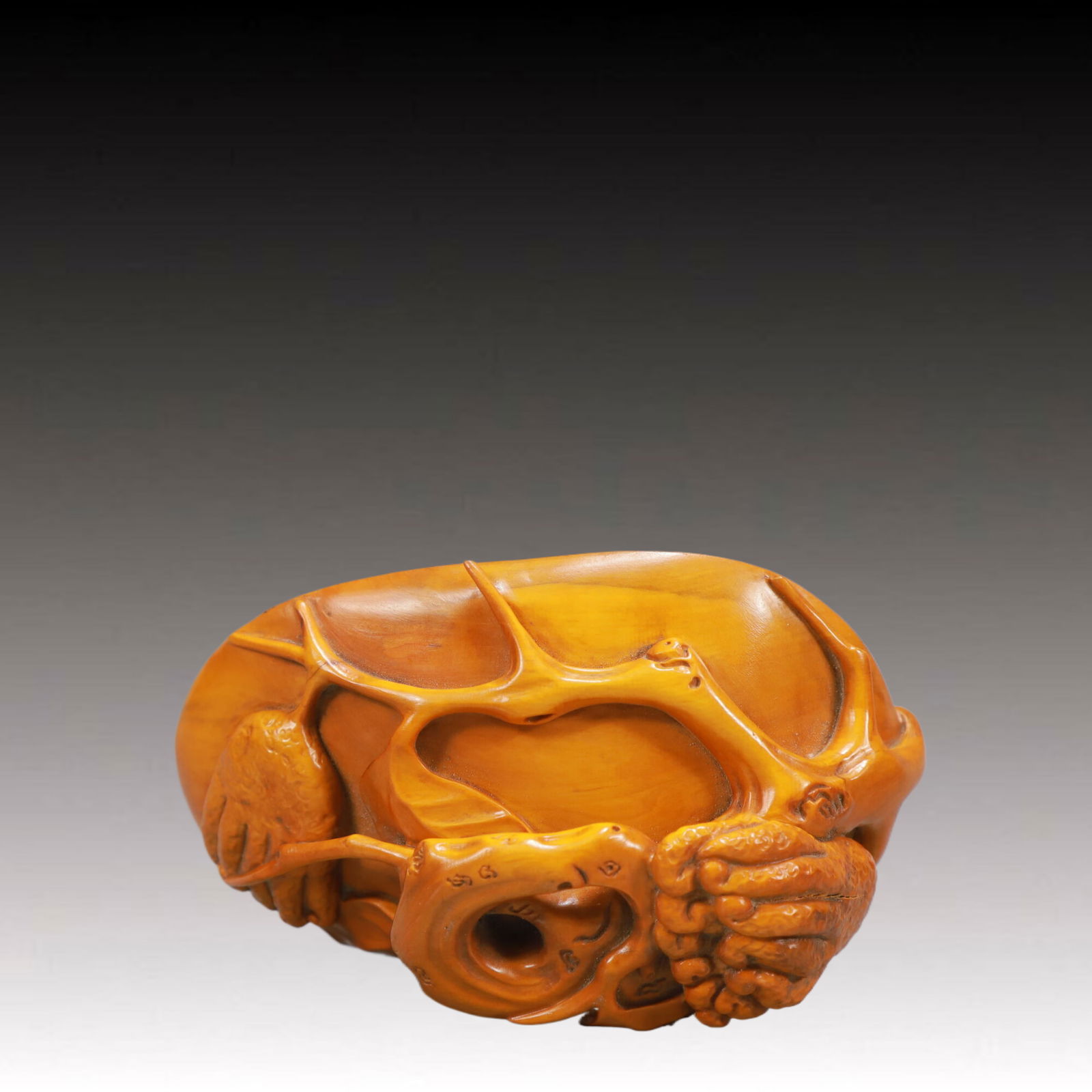 An Exquisite Boxwood Bergamot Pattern Cup - 8