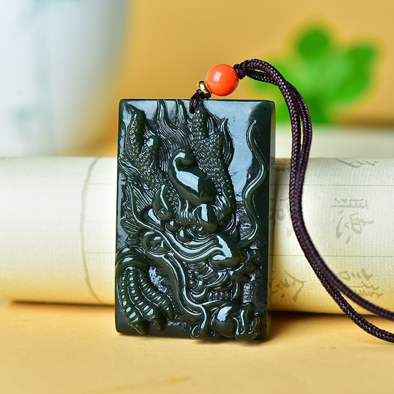 An Exquisite Sapphire Dragon Pattern Pendant - 3