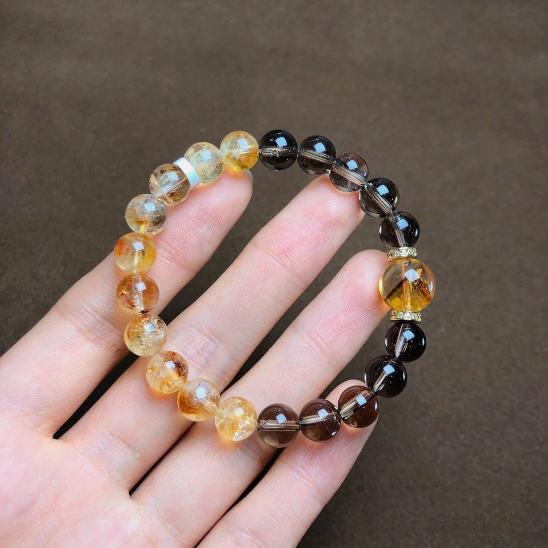 An Exquisite Crystal Obsidian Bracelets: An Exquisite Crystal Obsidian Bracelets,Size:0.5in,Weight:35.7g 水晶黑曜石手串