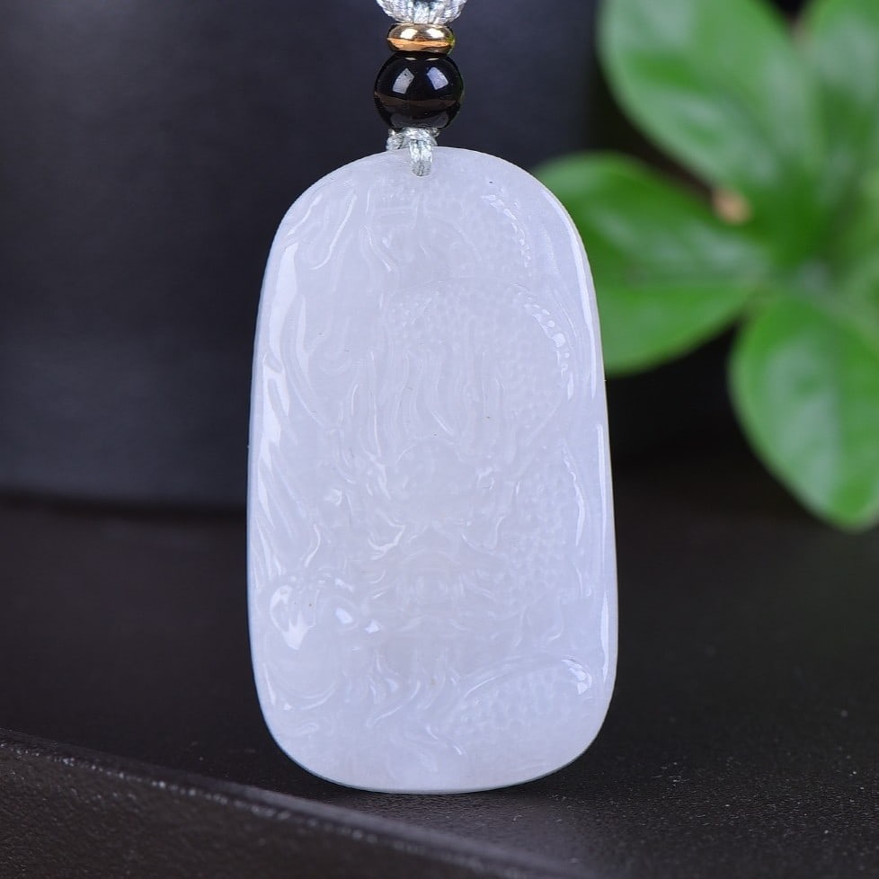 An Exquisite Jadeite Dragon Pattern Pendant - 2