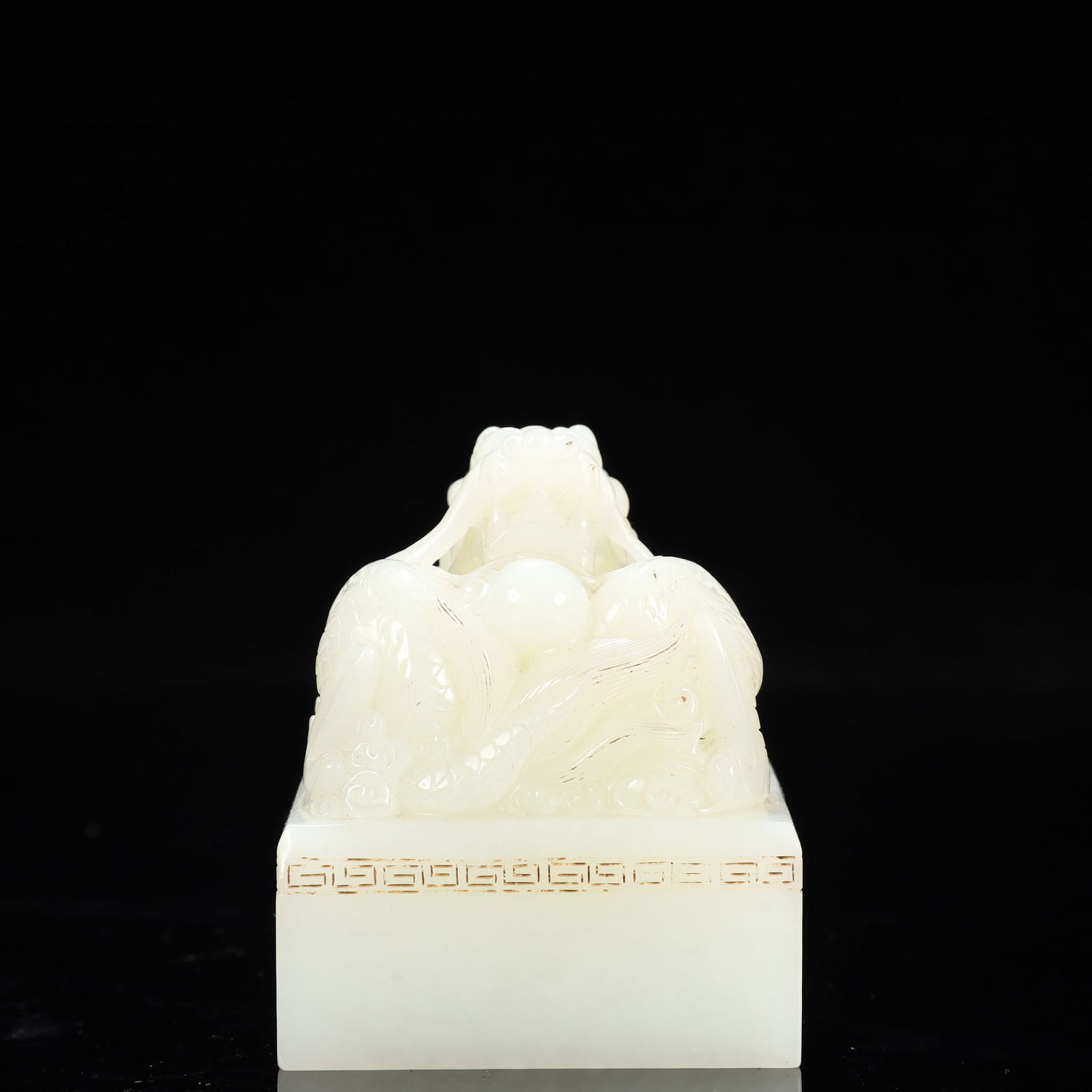 An Exquisite White Jade Dragon Pattern Seal - 2