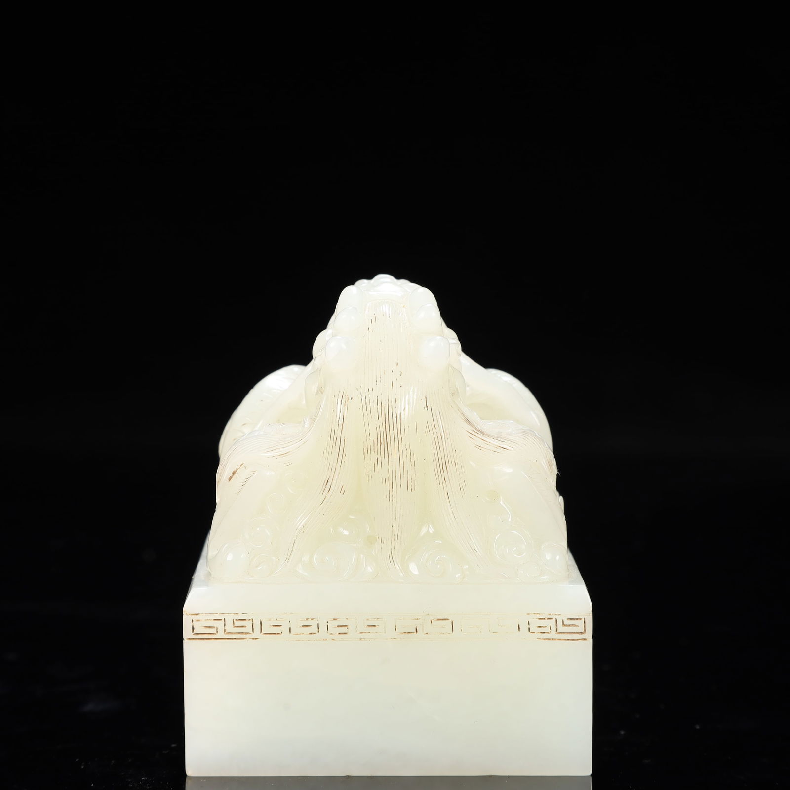 An Exquisite White Jade Dragon Pattern Seal - 4