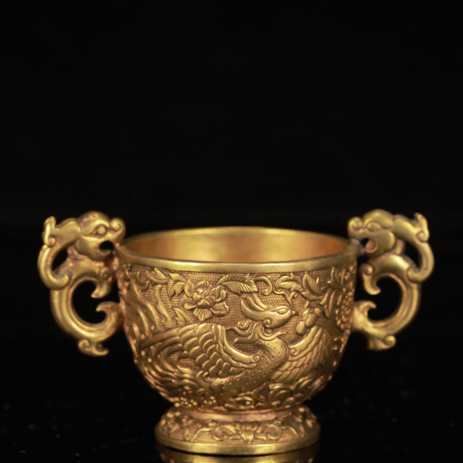 An Exquisite Gilt Bronze Auspicious Beast Pattern Cup - 7