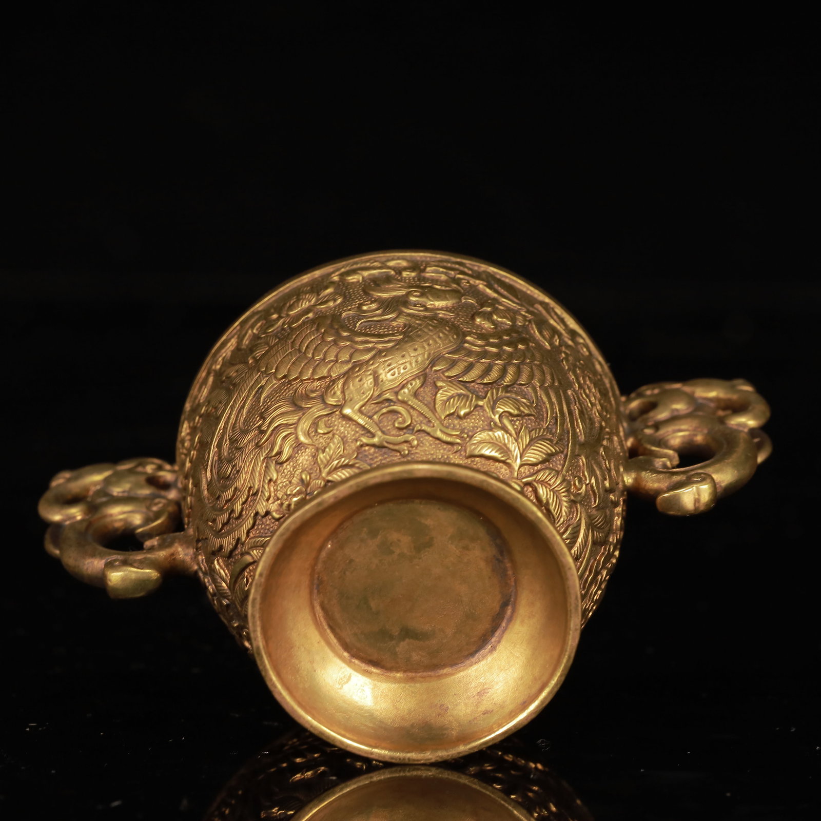 An Exquisite Gilt Bronze Auspicious Beast Pattern Cup - 9