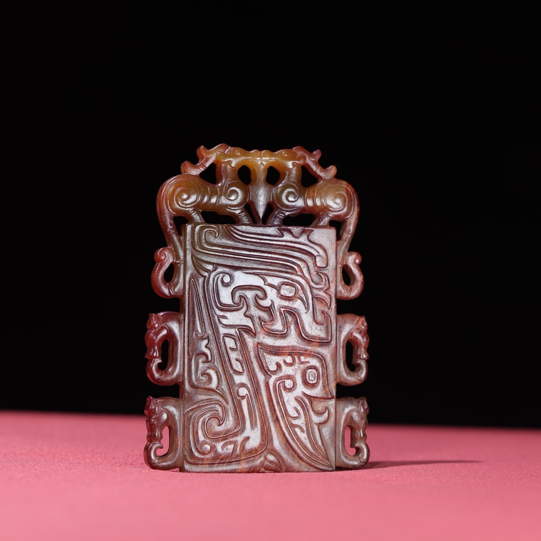 An Exquisite Archaic Jade Dragon Pattern Pendant - 3