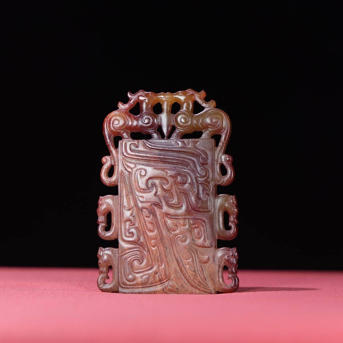 An Exquisite Archaic Jade Dragon Pattern Pendant - 5