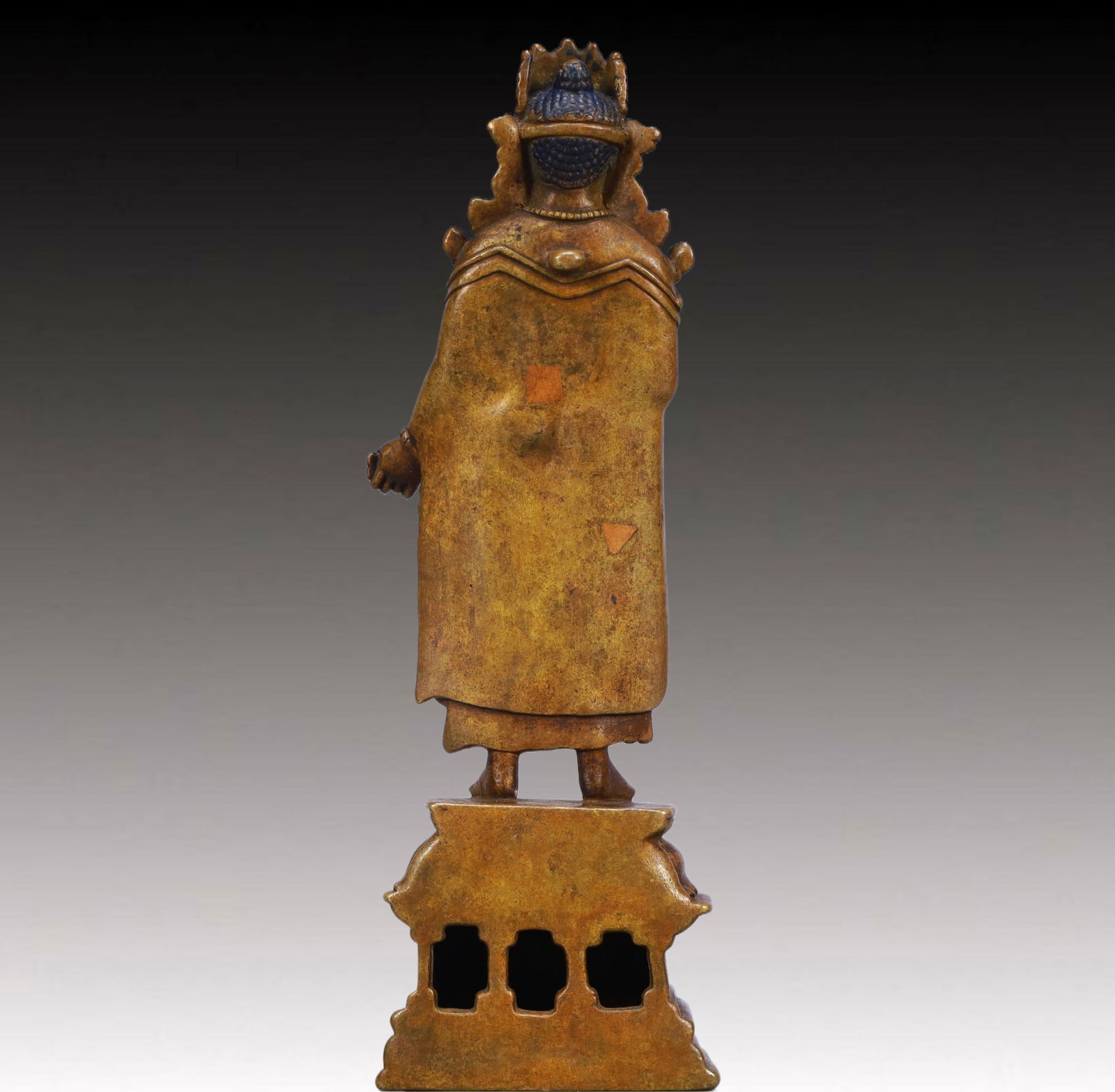 A Solemn Bronze Buddha Statue - 7