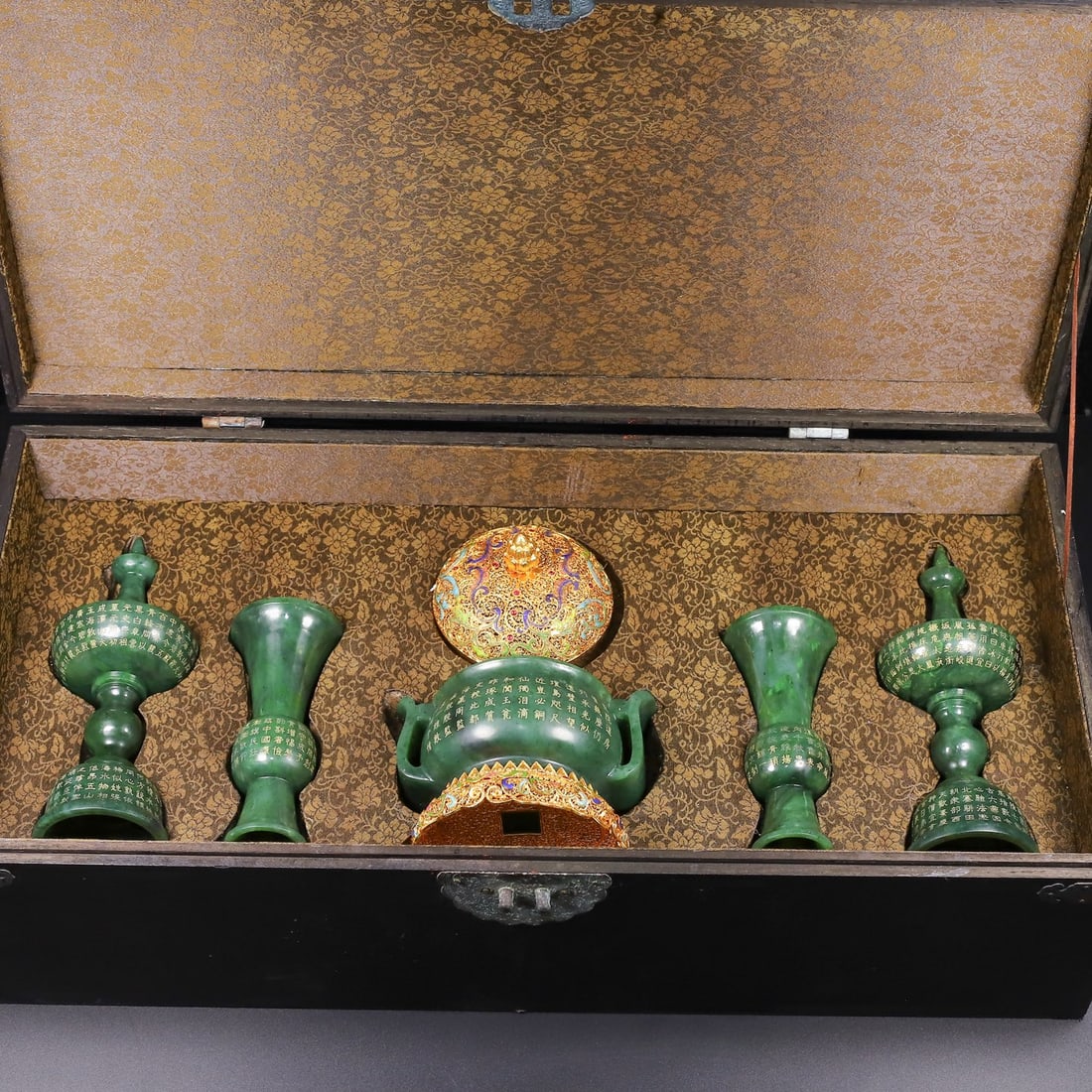 A Set of Fine Jasper Poem Ornaments - 2