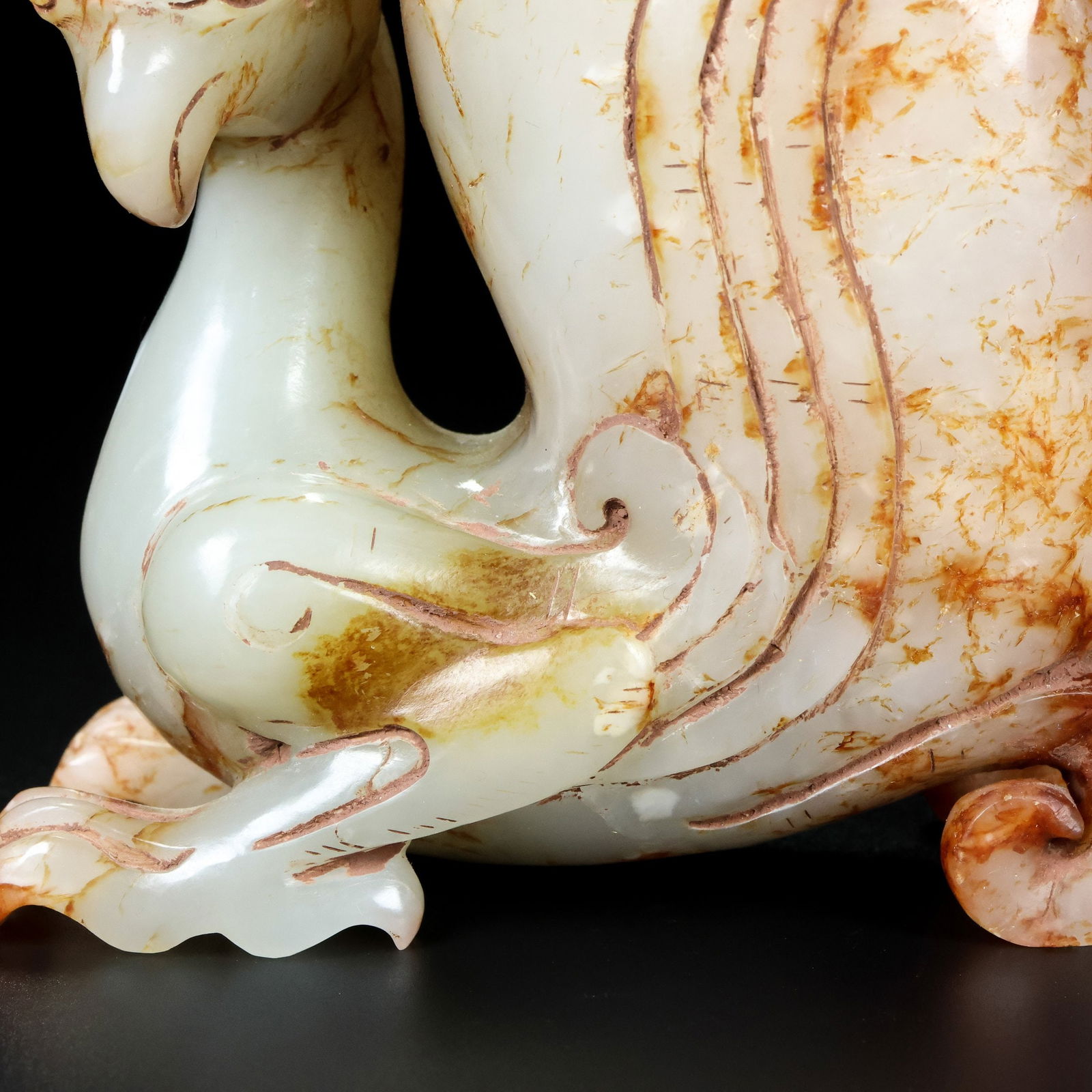 An Exquisite White Jade Phoenix Goblet - 7