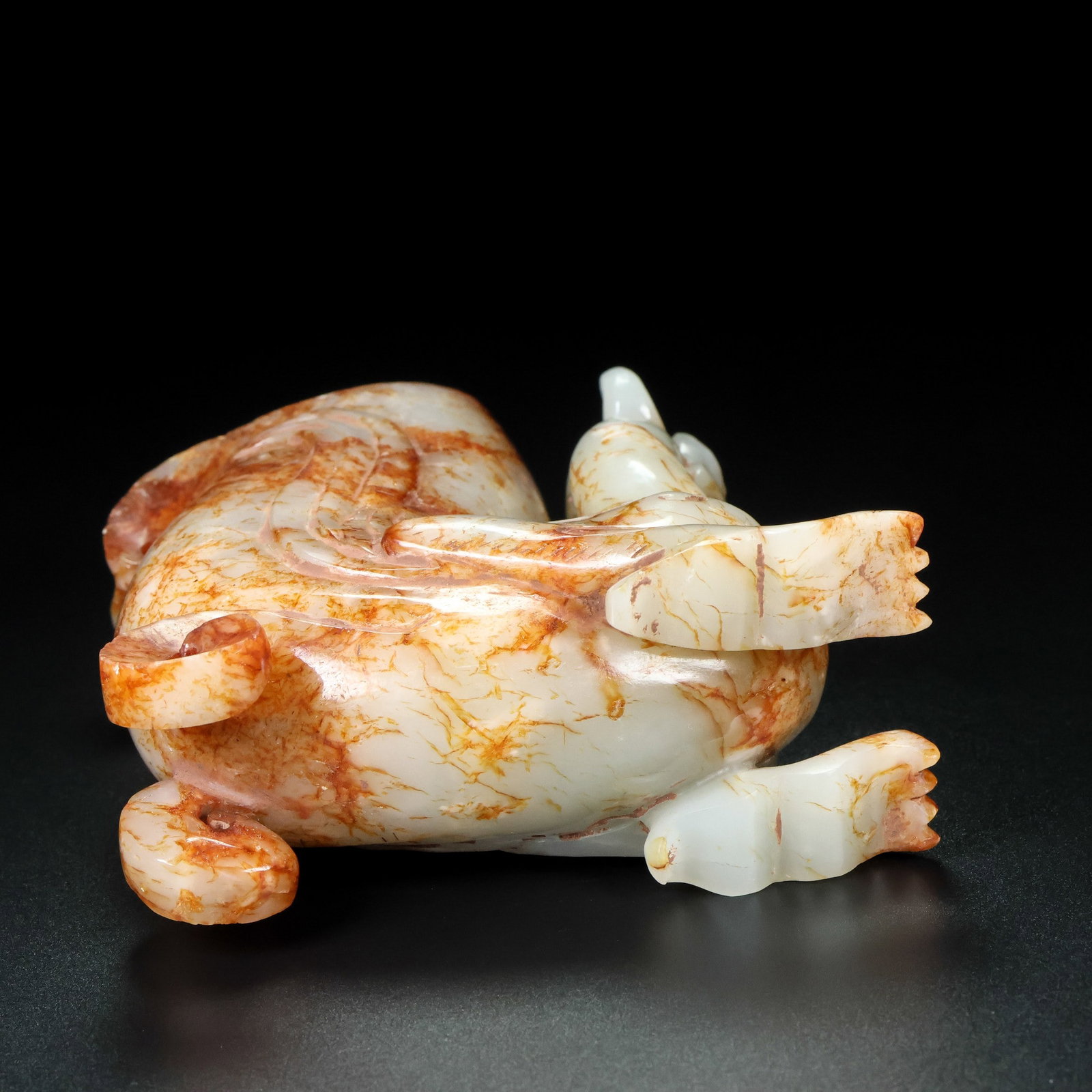 An Exquisite White Jade Phoenix Goblet - 9