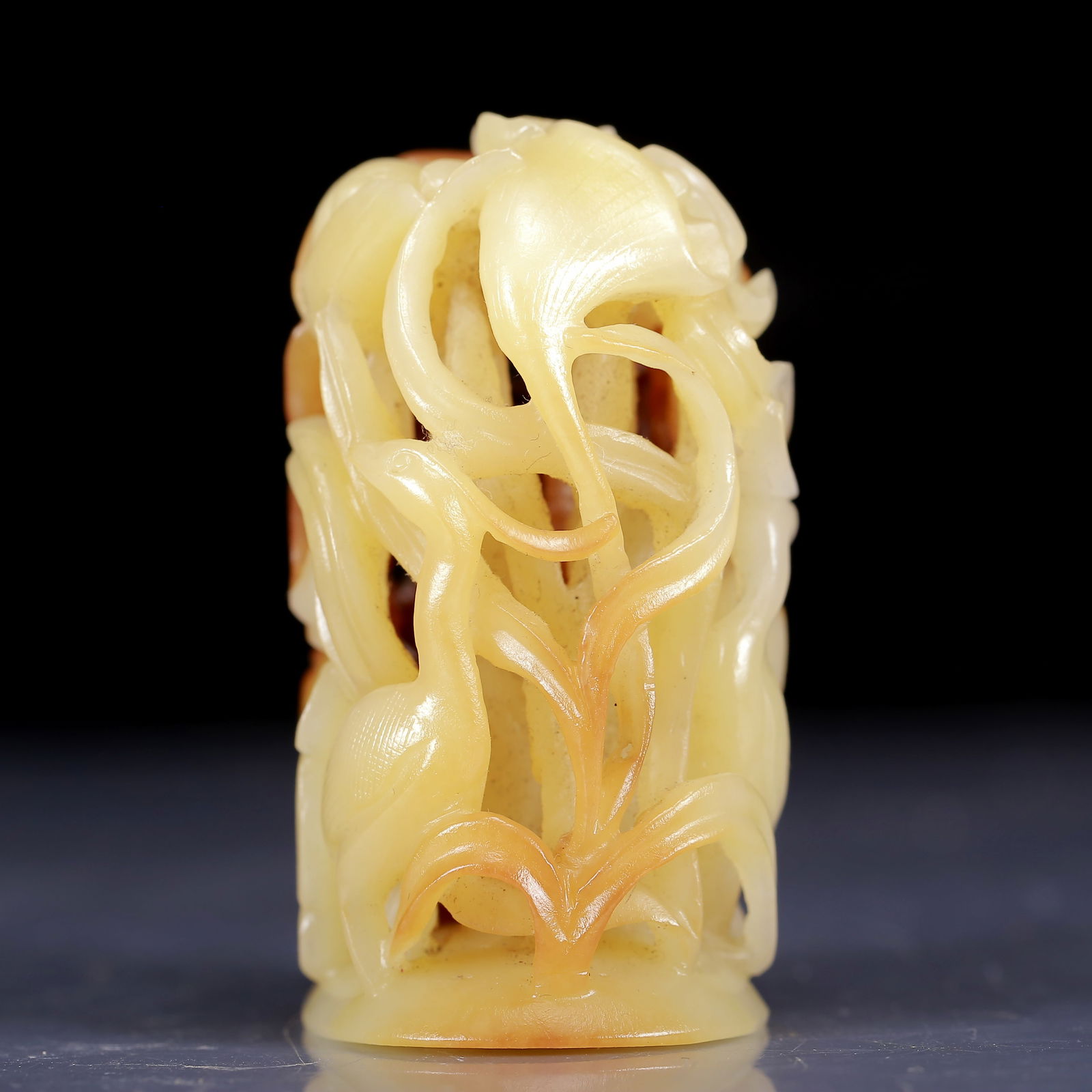 An Exquisite White Jade Crane Pattern Ornament - 6