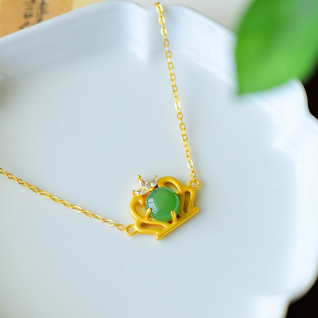 A Pair of Exquisite Sterling Silver-Gold Plated Inlaid Jasper Bracelet,Inlaid Diamond: A Pair of Exquisite Sterling Silver-Gold Plated Inlaid Jasper Bracelet,Inlaid Diamond,Size:0.6inx0.8in 