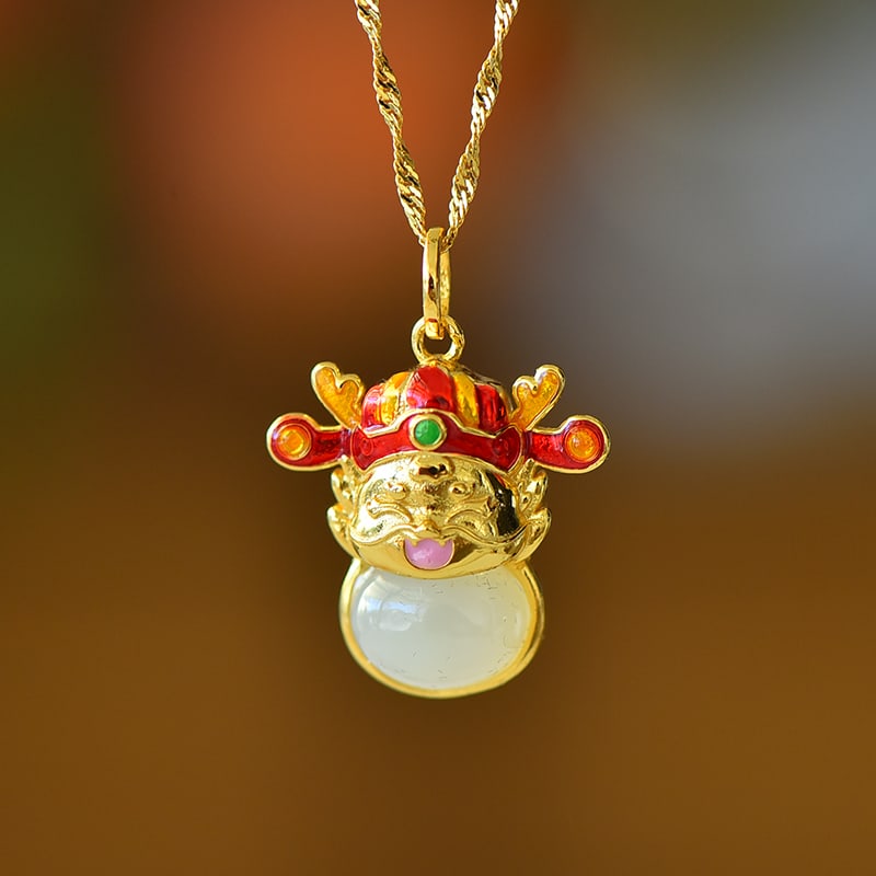 An Exquisite Sterling Silver-Gold Plated Inlaid White Jade Pendant: An Exquisite Sterling Silver-Gold Plated Inlaid White Jade Pendant,Size:0.3inx0.4in 纯银镀金镶白玉吊坠