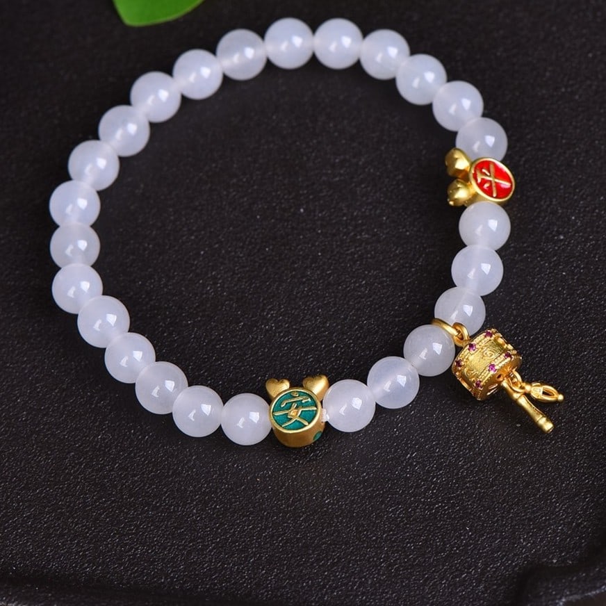 An Exquisite White Jade Bracelets - 2