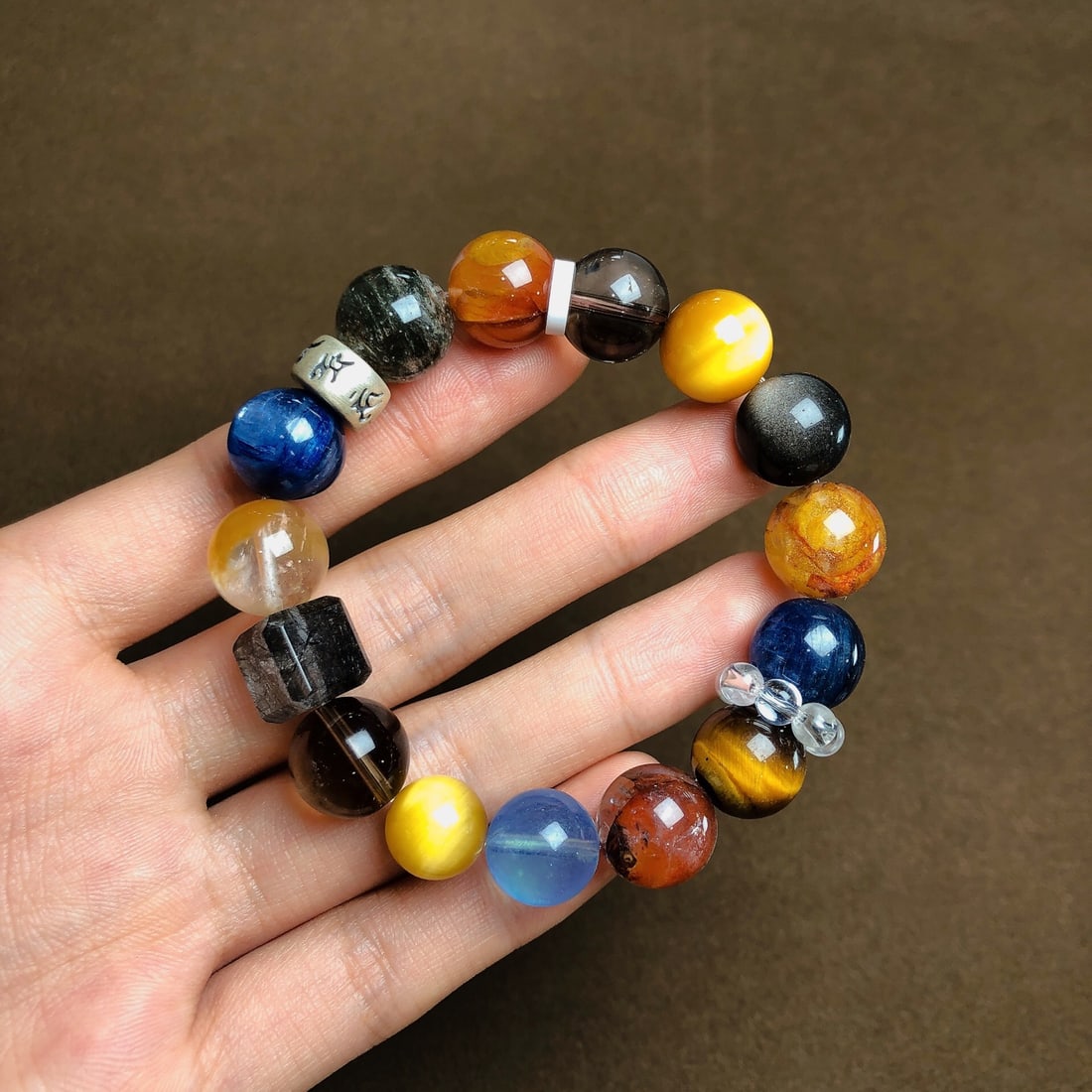 An Exquisite Multi-Gem Bracelets: An Exquisite Multi-Gem Bracelets,Size:0.4in,0.5in,Weight:41.4g 多宝手串