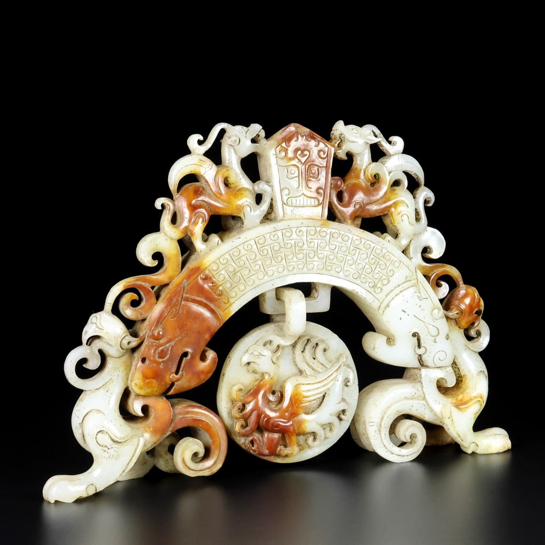 An Exquisite White Jade Auspicious Beast Ornament (1 of 9)