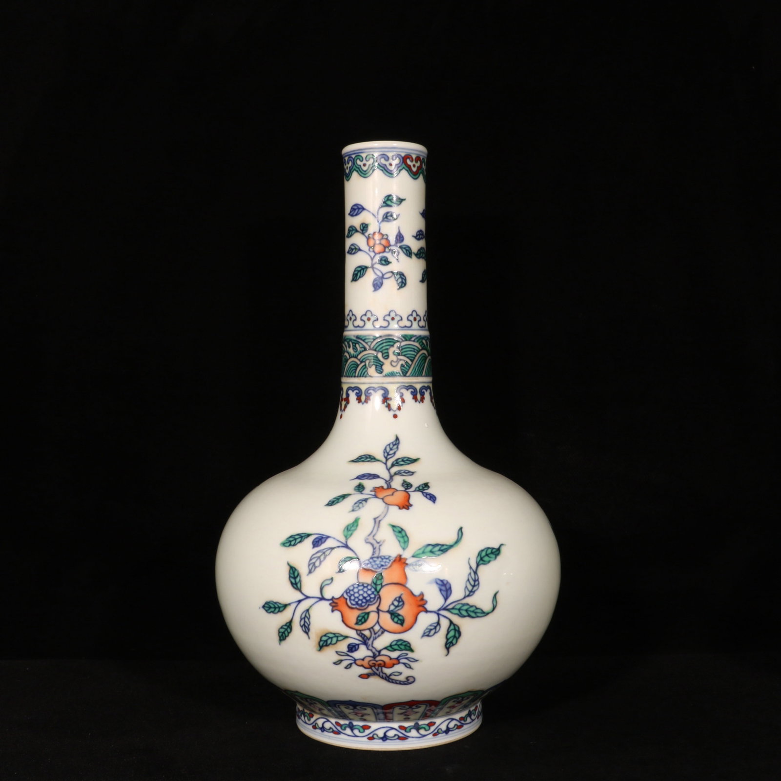 A Rare Doucai Flower and Fruit Pattern Vase (1 of 8)