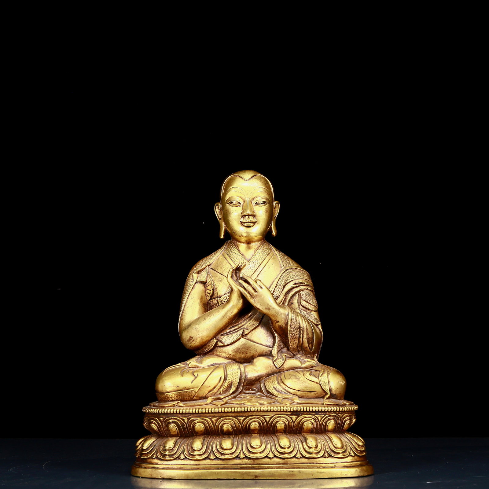 A Rare Gilt Bronze Statue of Guru (1 of 10)