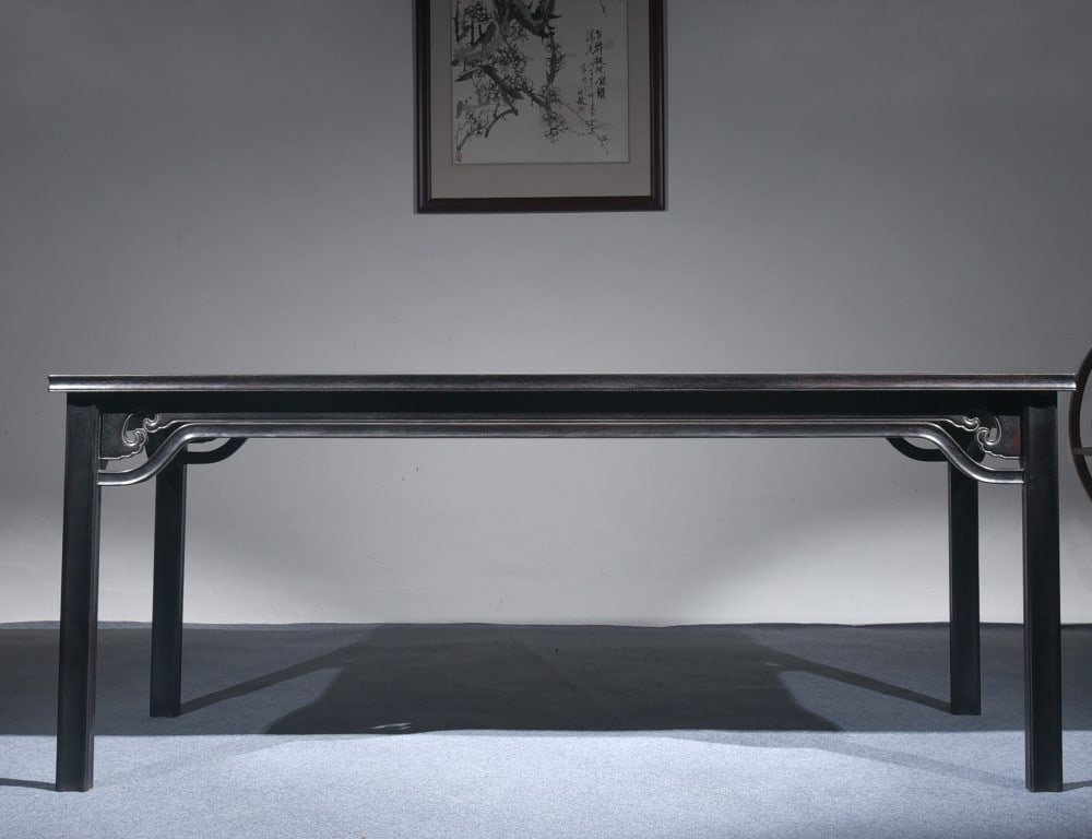 An Exquisite Zitanwood Auspicious Cloud Pattern Long Table: An Exquisite Zitanwood Auspicious Cloud Pattern Long Table,Qing Dynasty, China,Size:78inx31.9inx31.9in 