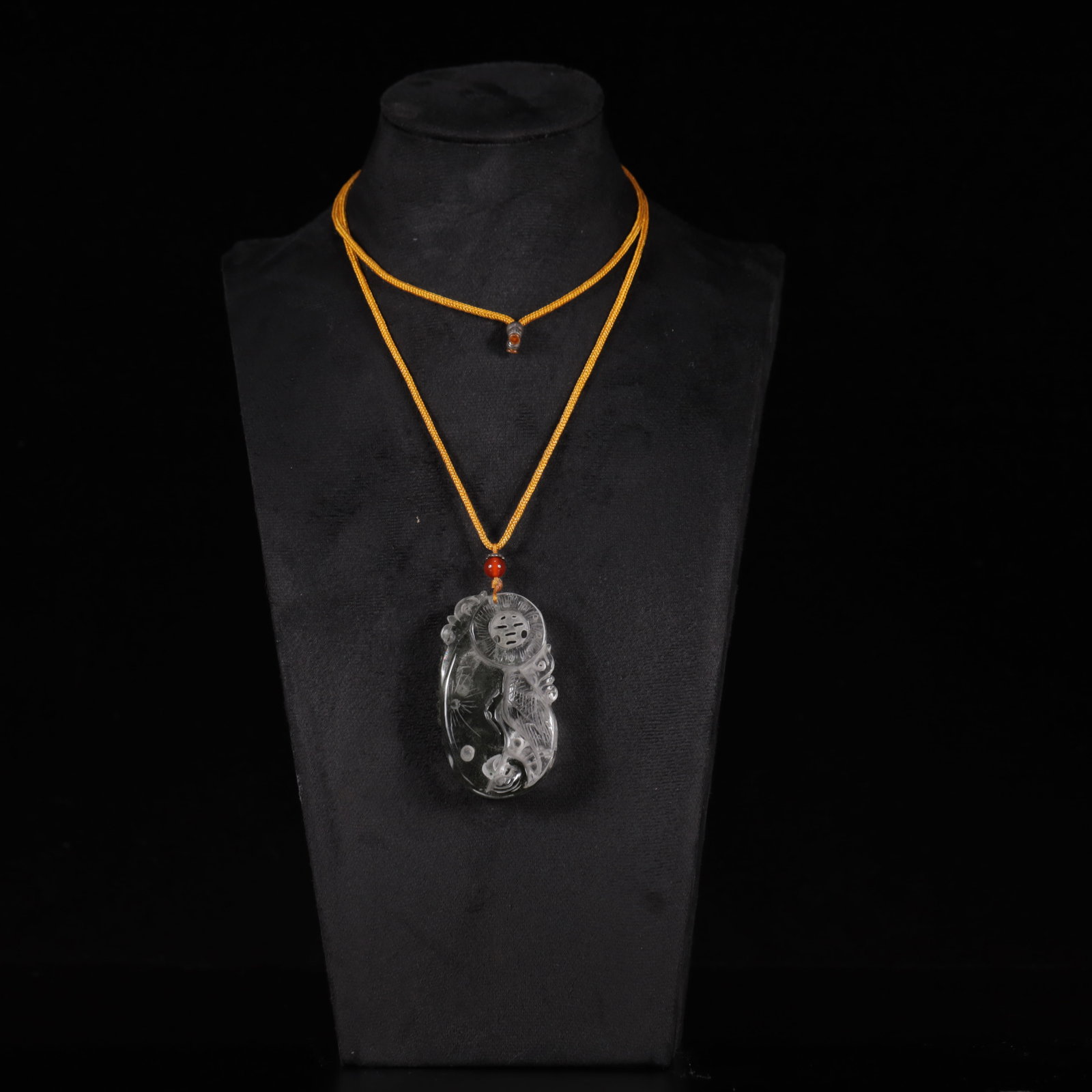 An Exquisite Crystal Phoenix Pattern Pendant - 3