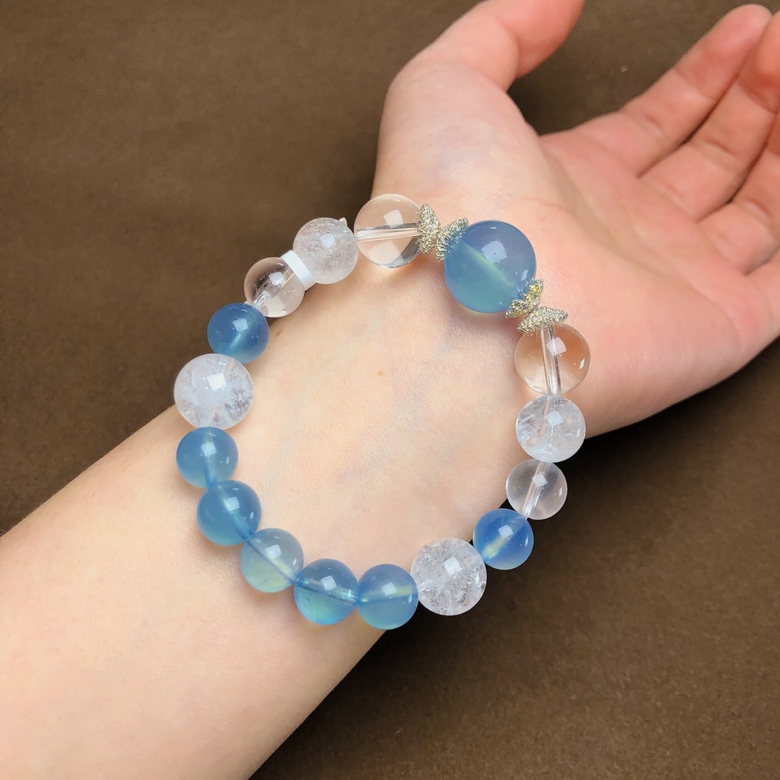 An Exquisite Crystal Aquamarine Bracelets (1 of 9)