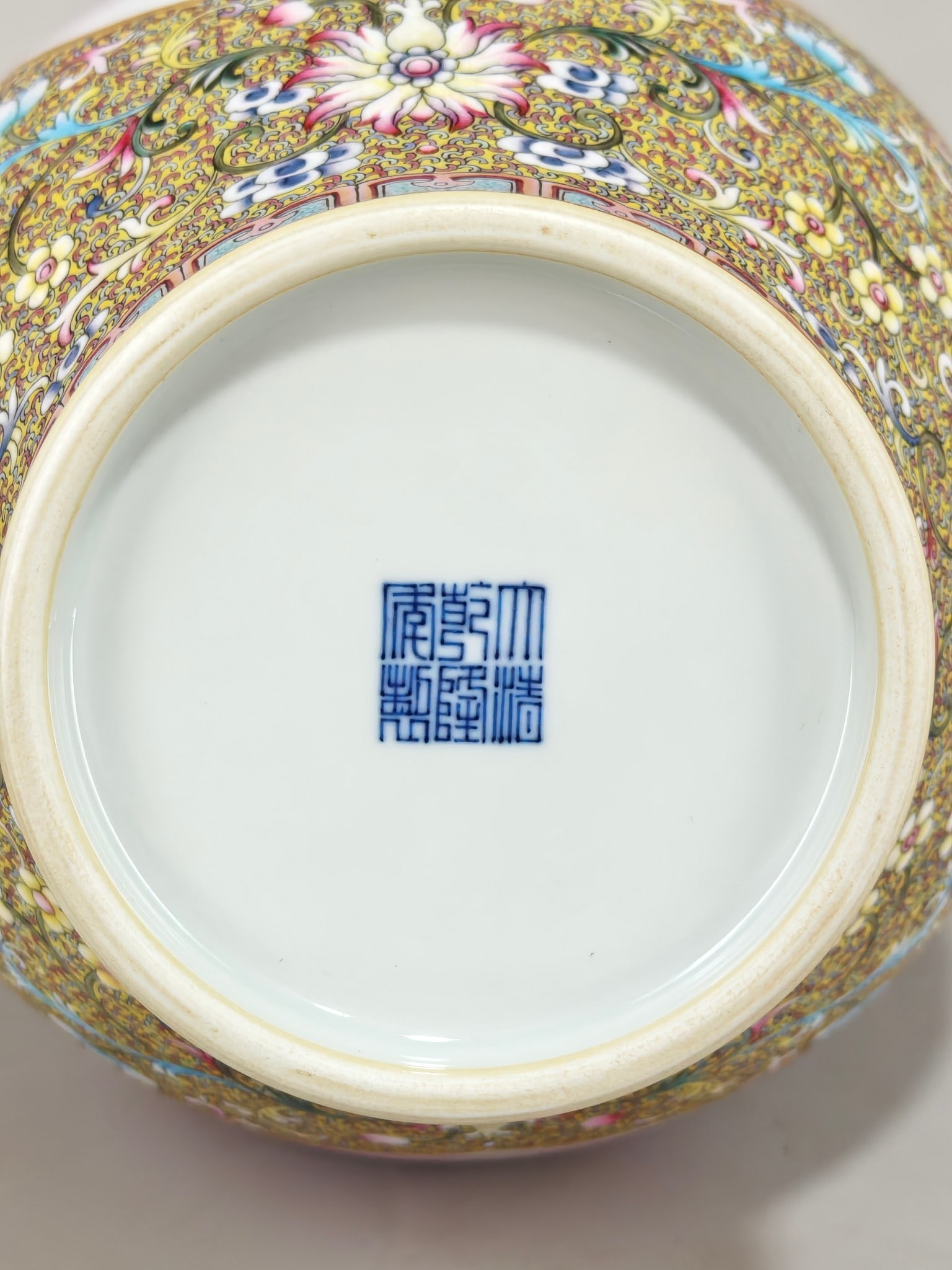 A Rare Enamel Ruby Red-Glazed Landscape Pattern Double-Ears Vase - 7