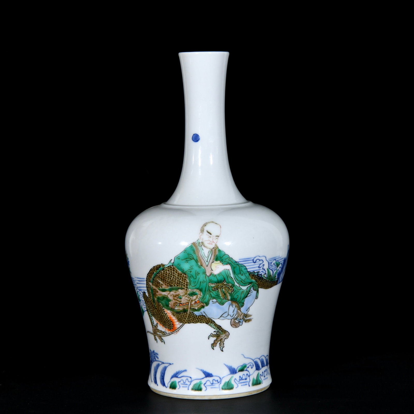 An Exquisite Wucai Figure and Dragon Pattern Vase (1 of 9)