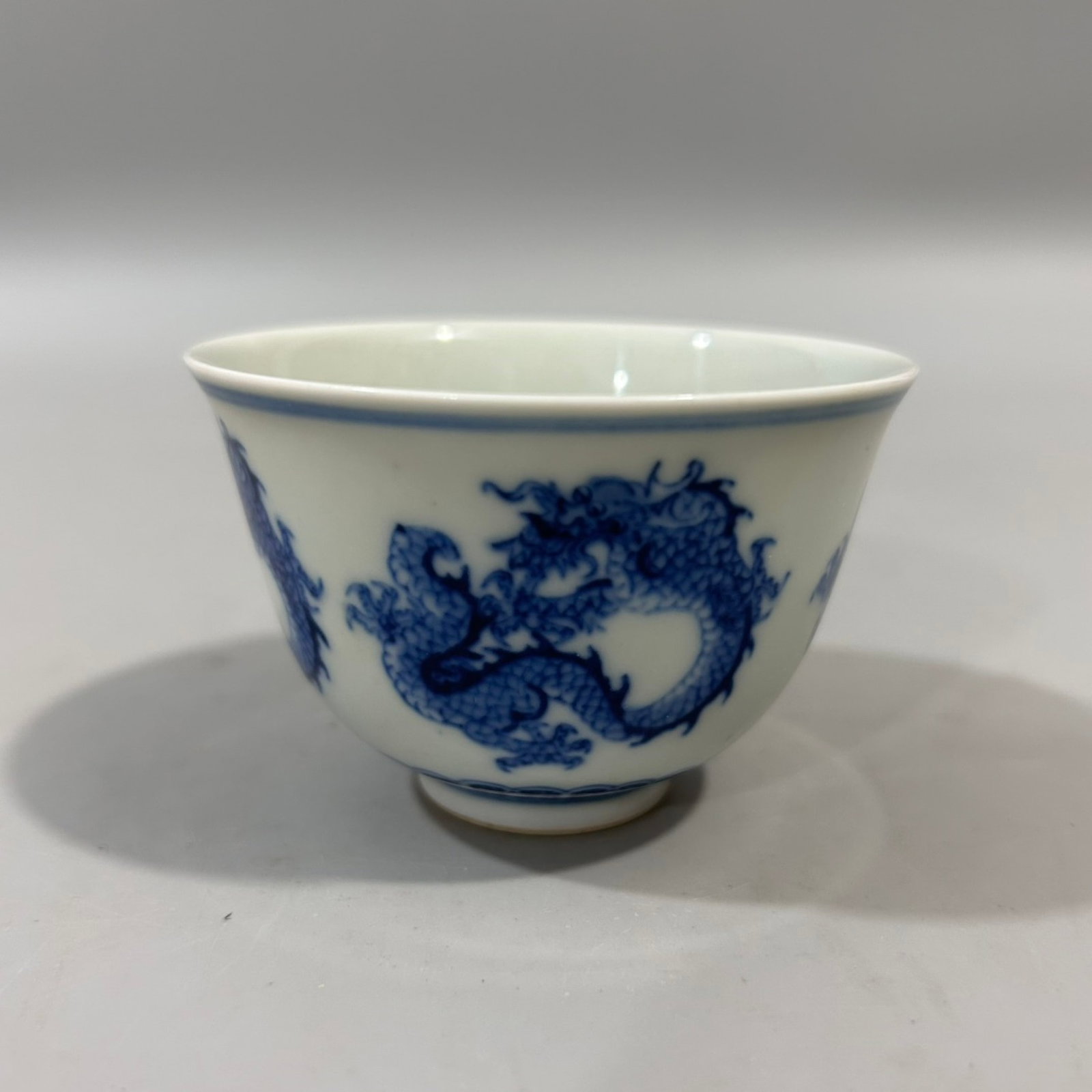 An Exquisite Blue and White Dragon Pattern Cup (1 of 7)