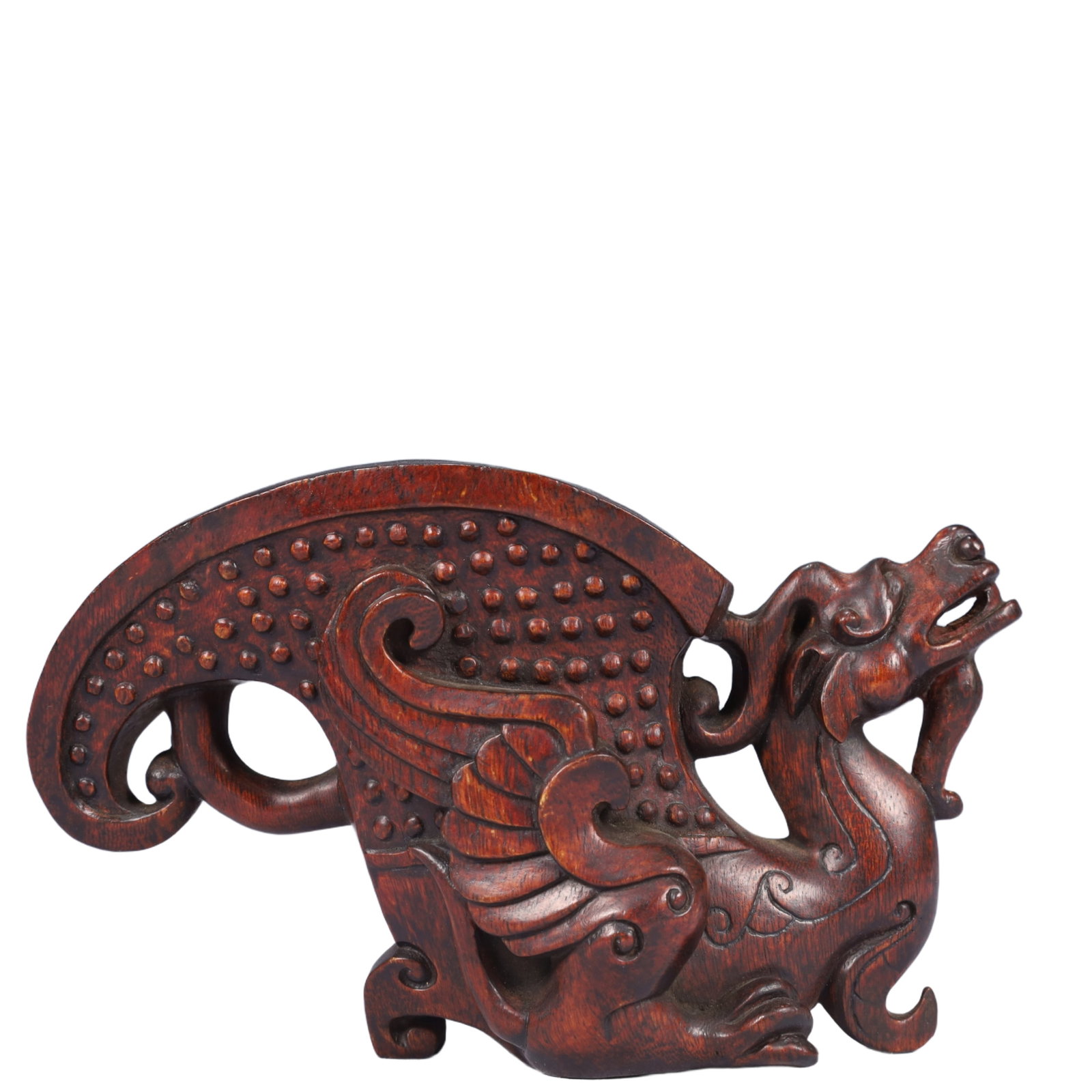 An Exquisite Redwood Dragon-Shaped Cup: An Exquisite Redwood Dragon-Shaped Cup,Qing Dynasty, China,Size:7.1inx2.8inx4.3in,Weight:100g 沉香木龙形杯,中国清代