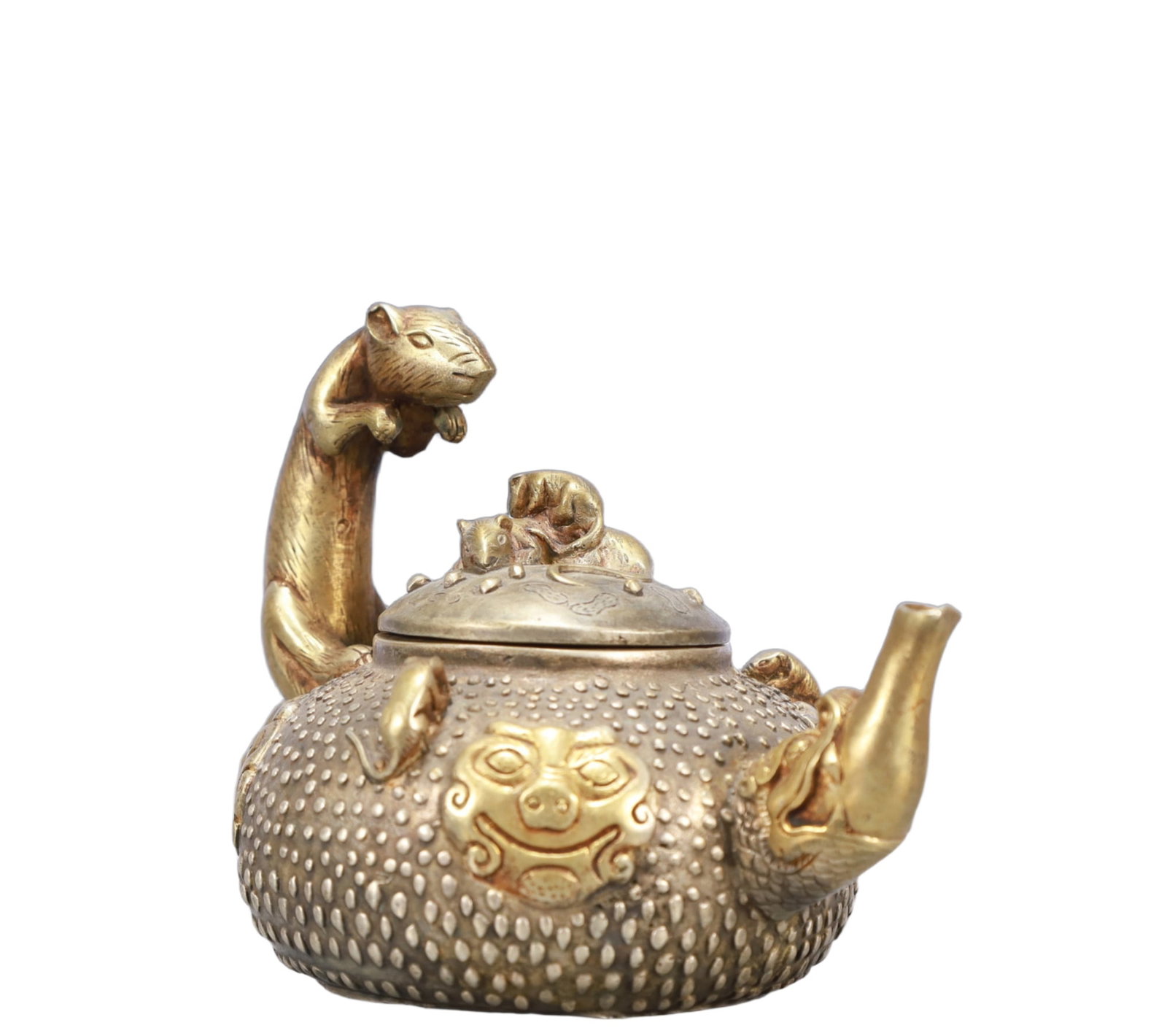 A Rare Gilt Silver Mouse Pattern Ewer - 2