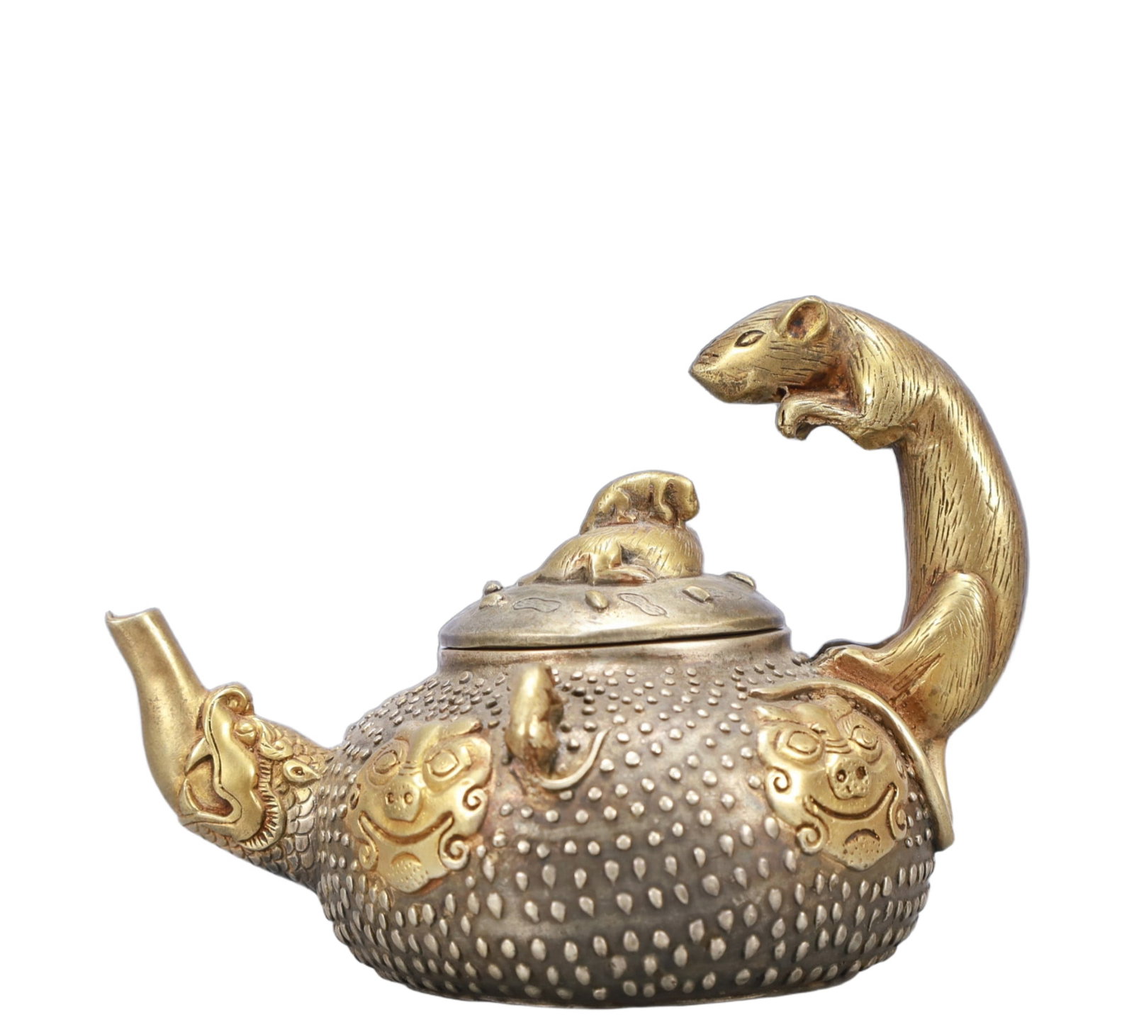 A Rare Gilt Silver Mouse Pattern Ewer - 5