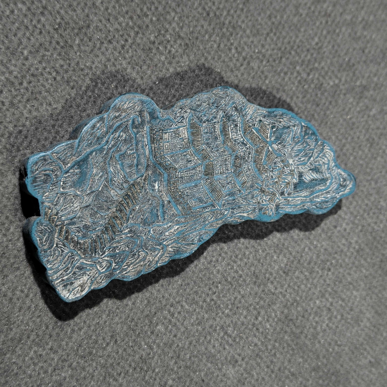 An Exquisite Landscape Pattern Inkstone - 5