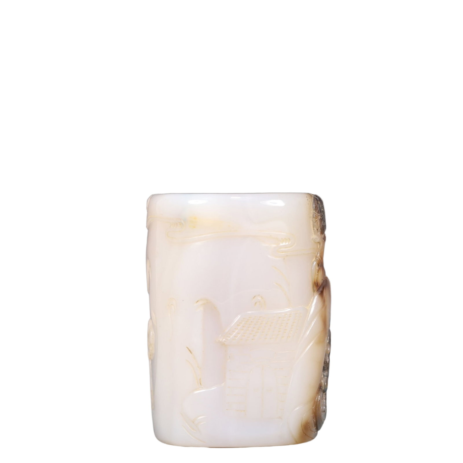 An Exquisite Agate Figure Pattern Brush Pot - 4